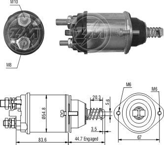 ZM ZM616 - Magneettikytkin, käynnistin inparts.fi