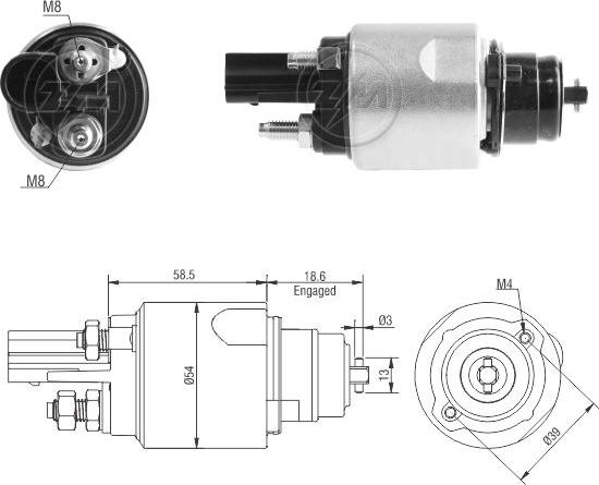 ZM ZM3498 - Magneettikytkin, käynnistin inparts.fi