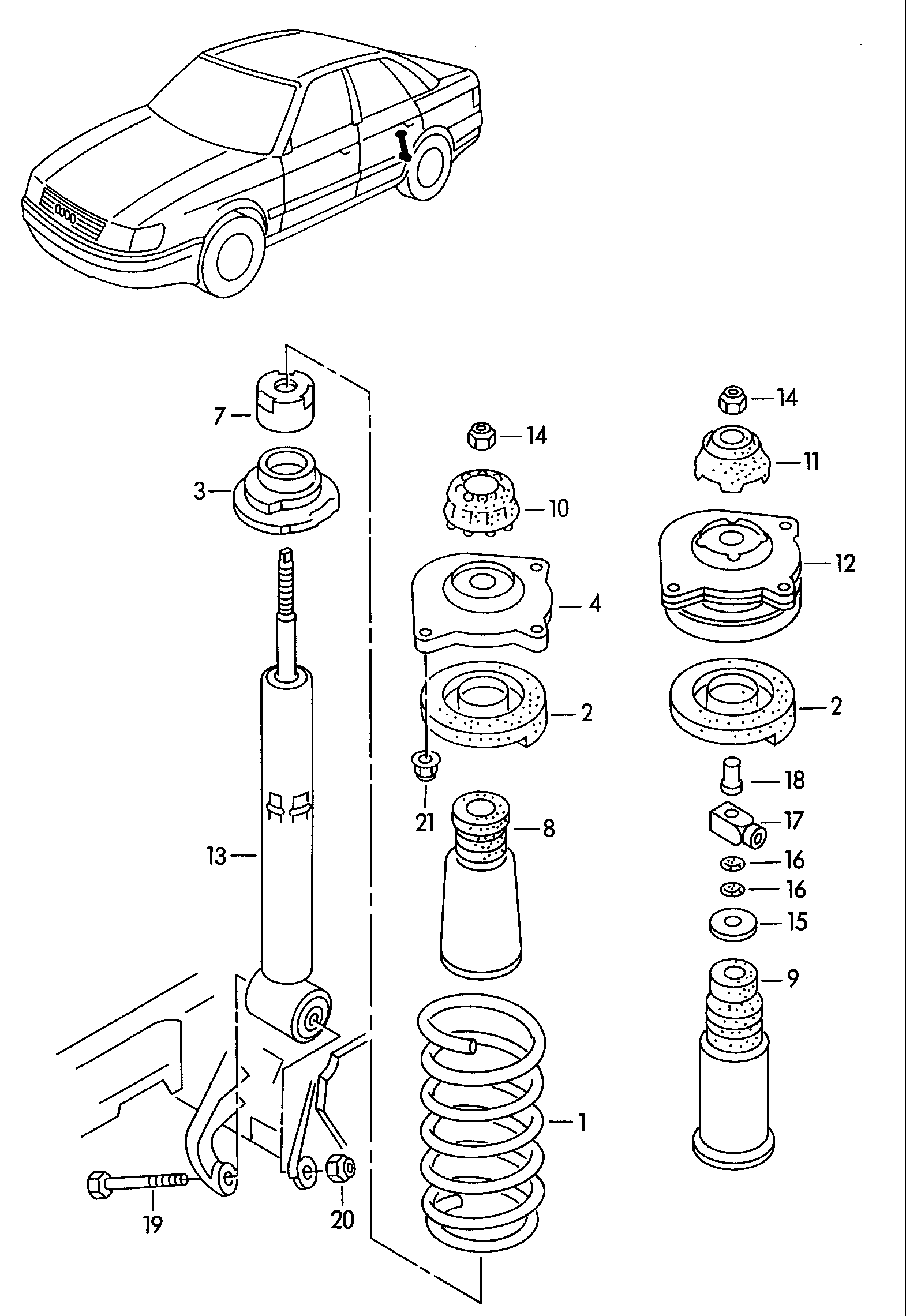 Seat 4A0512129 - Pölysuojasarja, iskunvaimennin inparts.fi