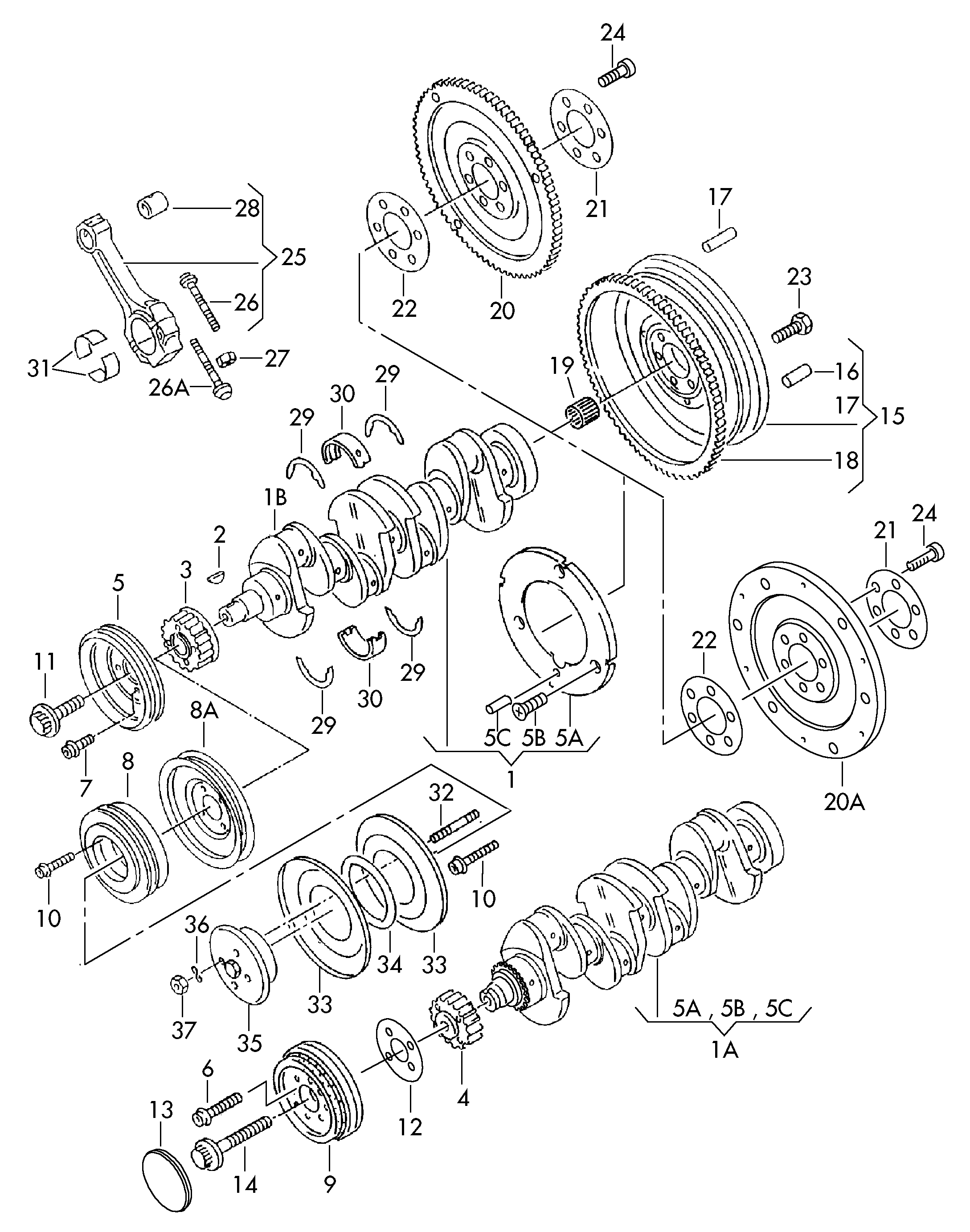 Seat 049 105 263 C - Hammaspyörä, kampiakseli inparts.fi