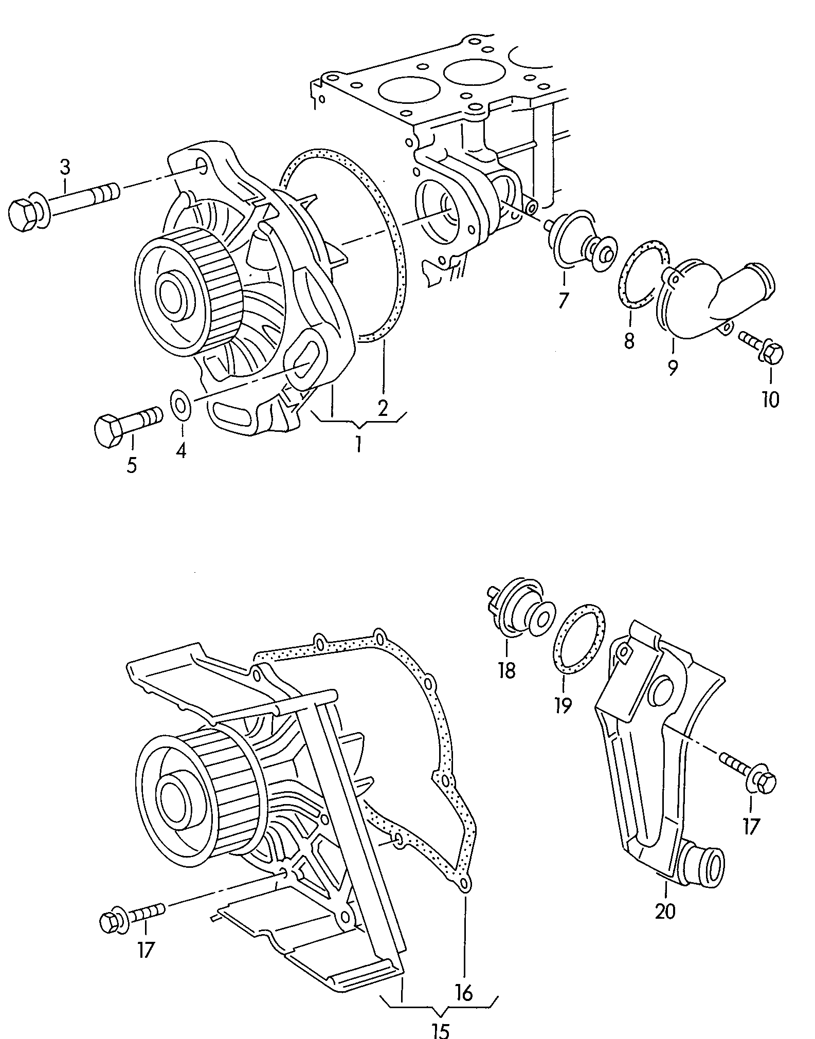 Skoda 078 121 004 CX - Vesipumppu inparts.fi