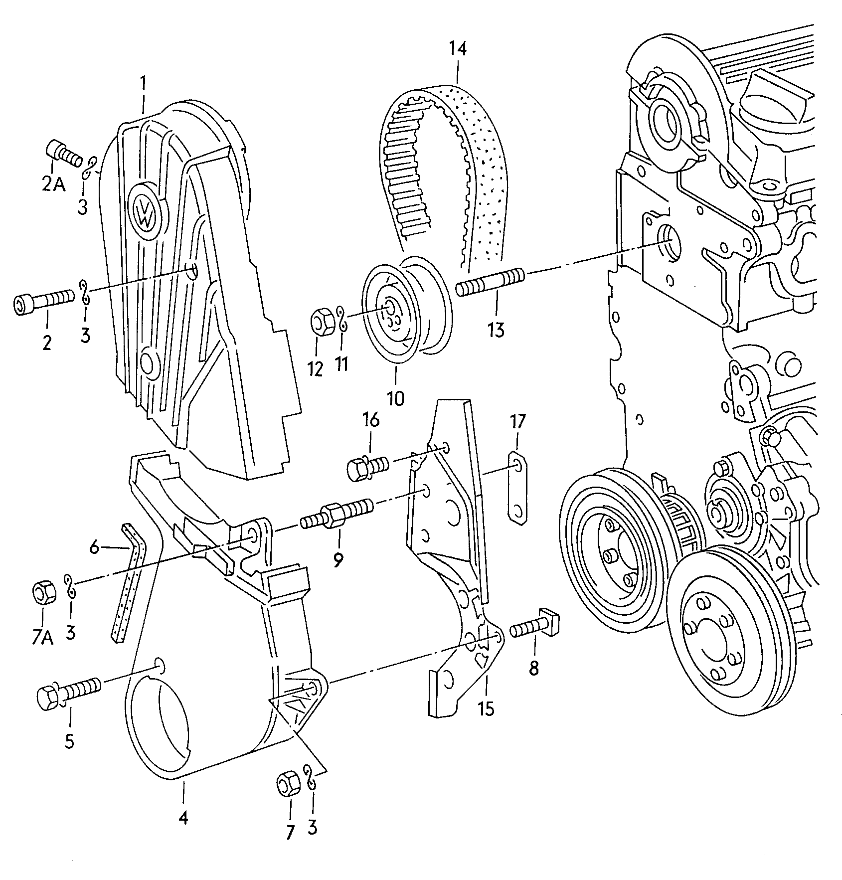 Seat 051 109 243 - Kiristysrulla, hammashihnat inparts.fi