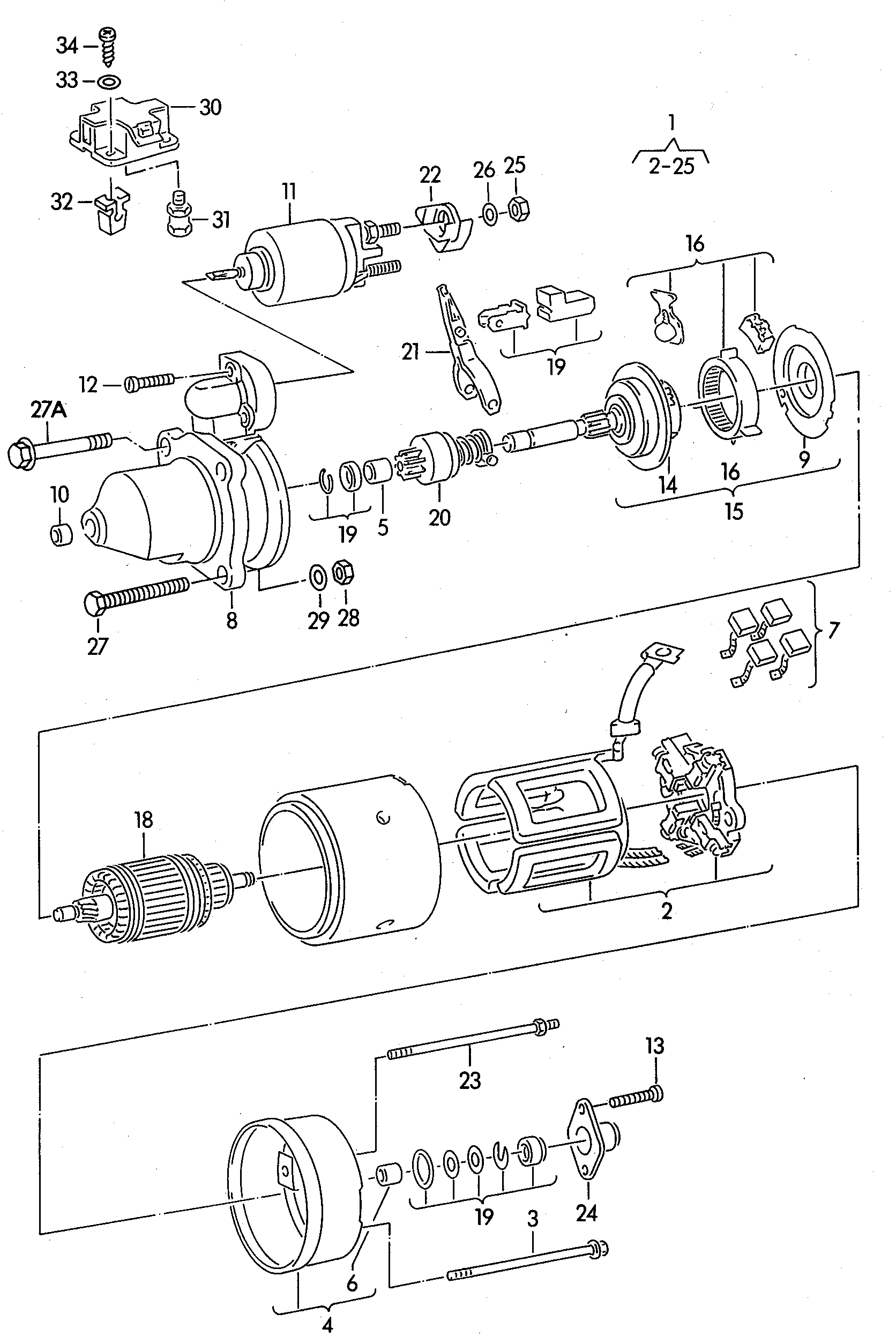 VW 046 911 287 - Magneettikytkin, käynnistin inparts.fi