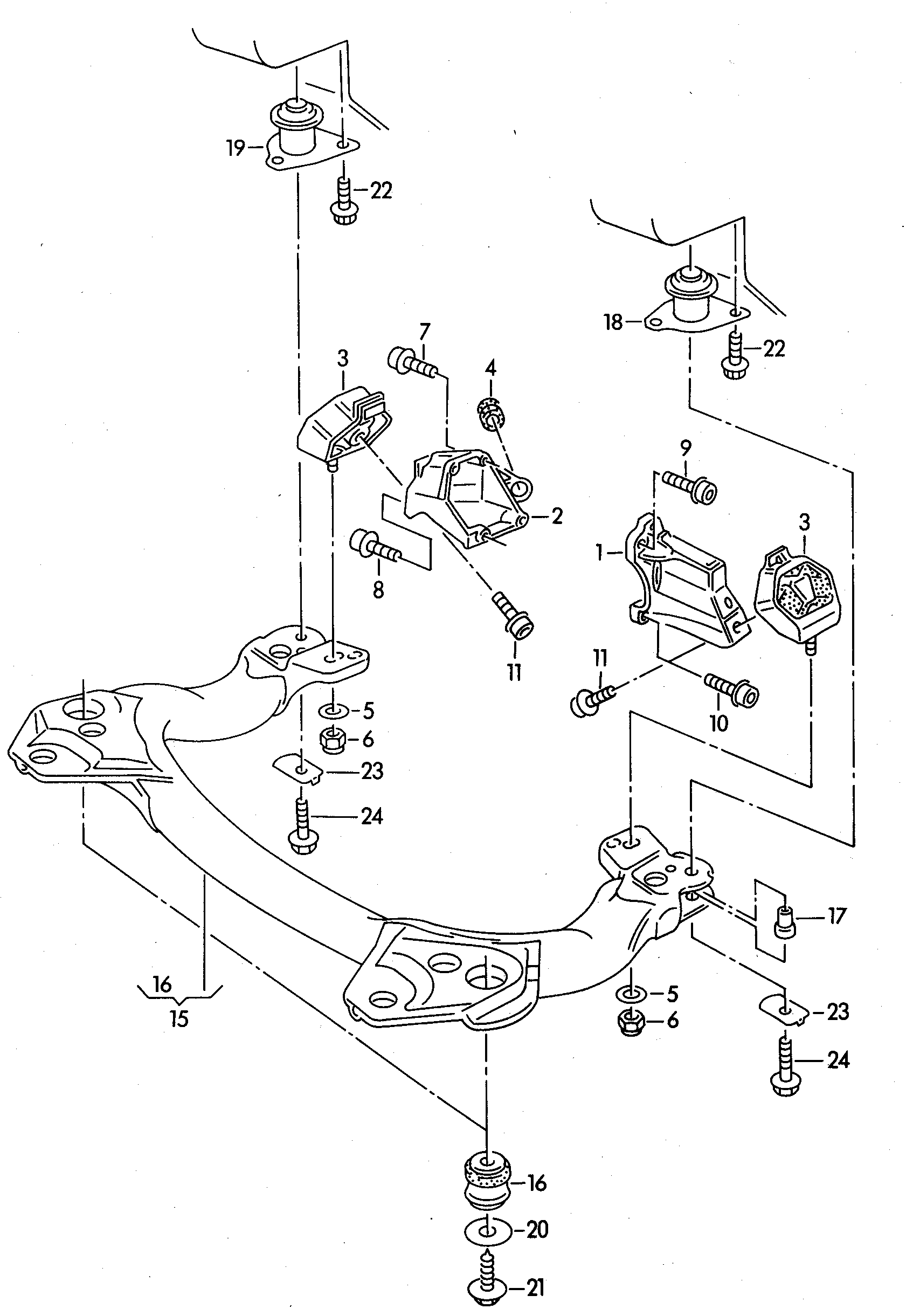 VAG 4A0 399 415 B - Moottorin tuki inparts.fi