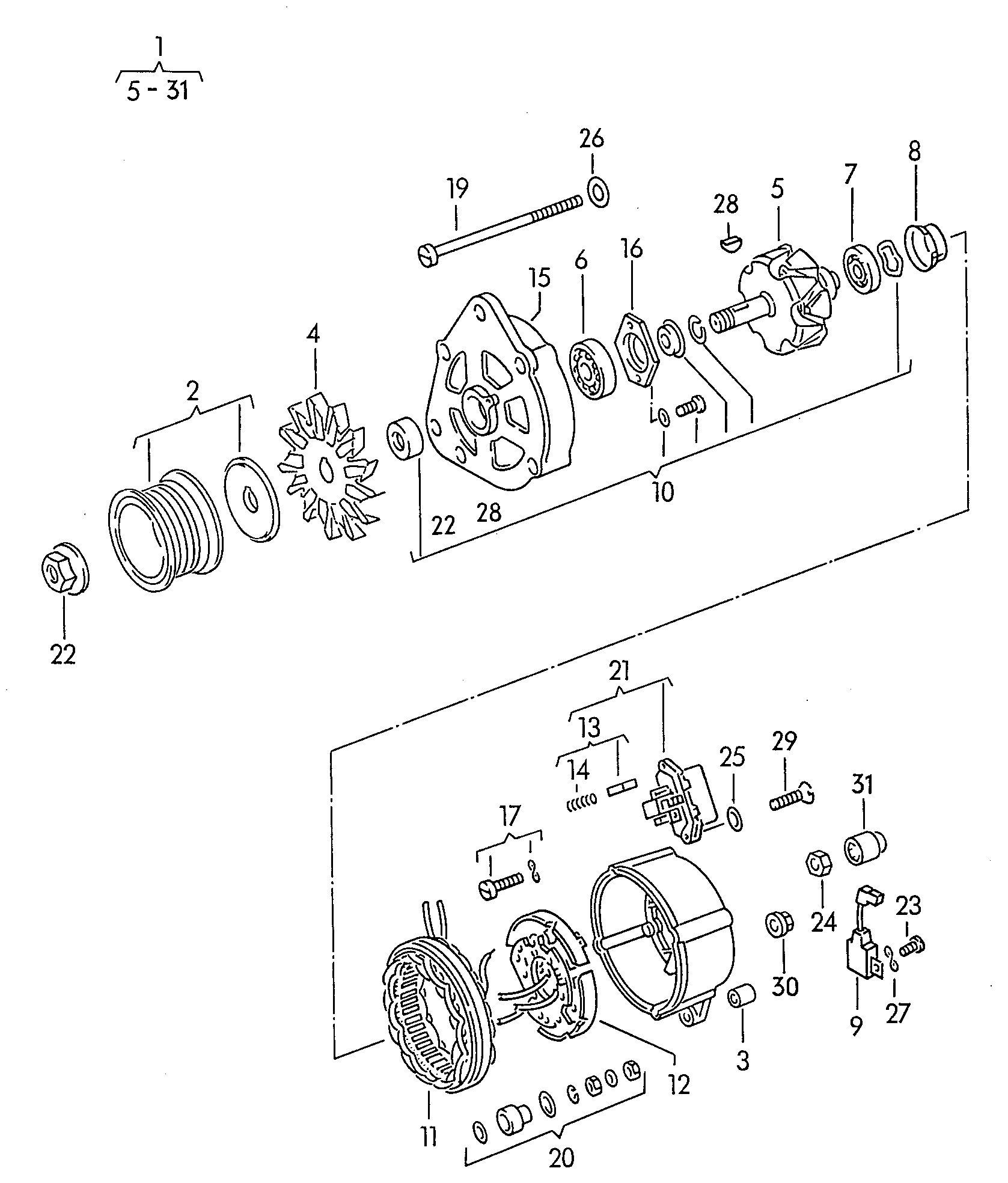 Skoda 034 903 803 - Jänniteensäädin inparts.fi