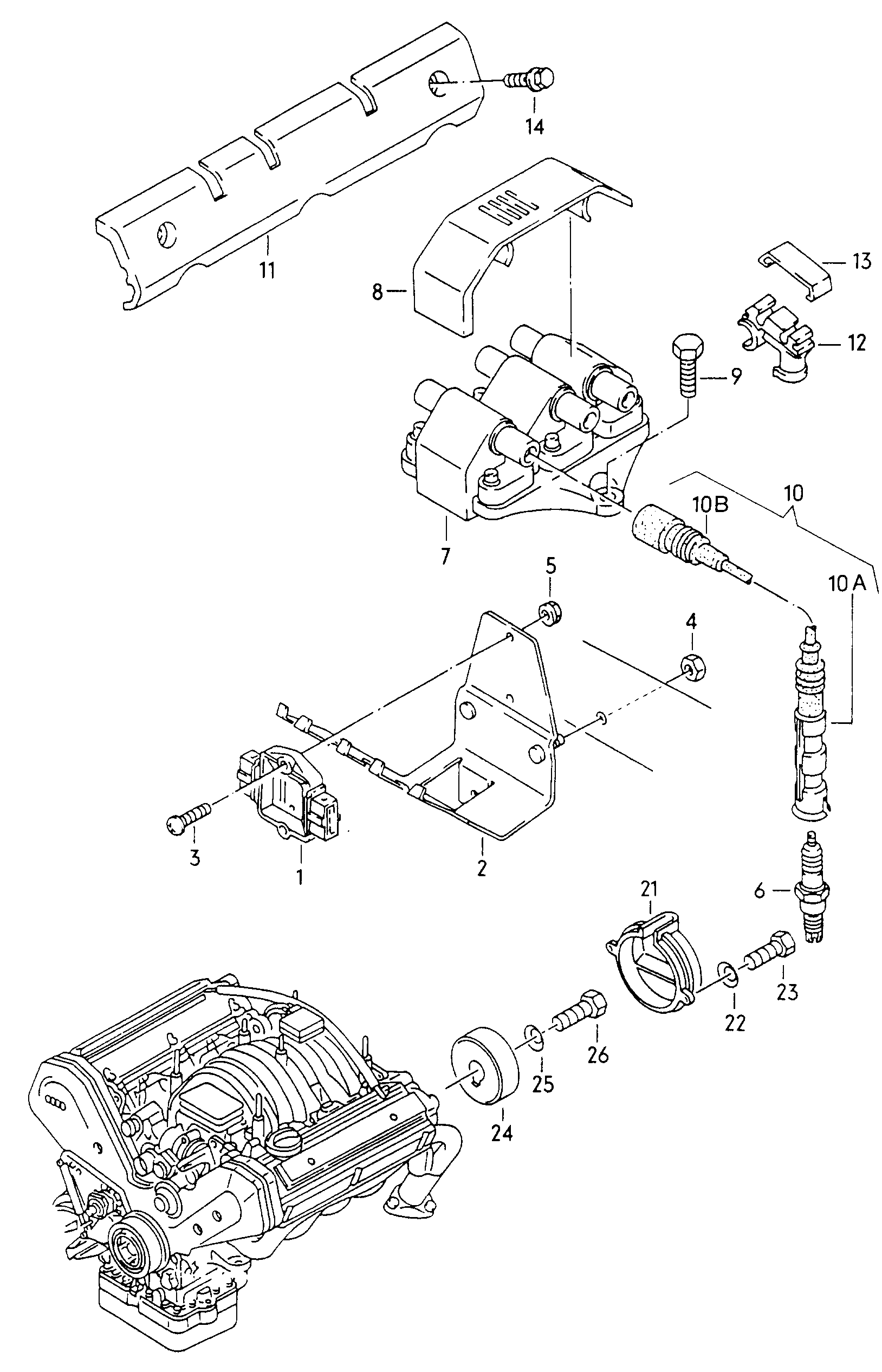 VAG 4A0 905 351 - Kytkentälaite, sytytyslaite inparts.fi