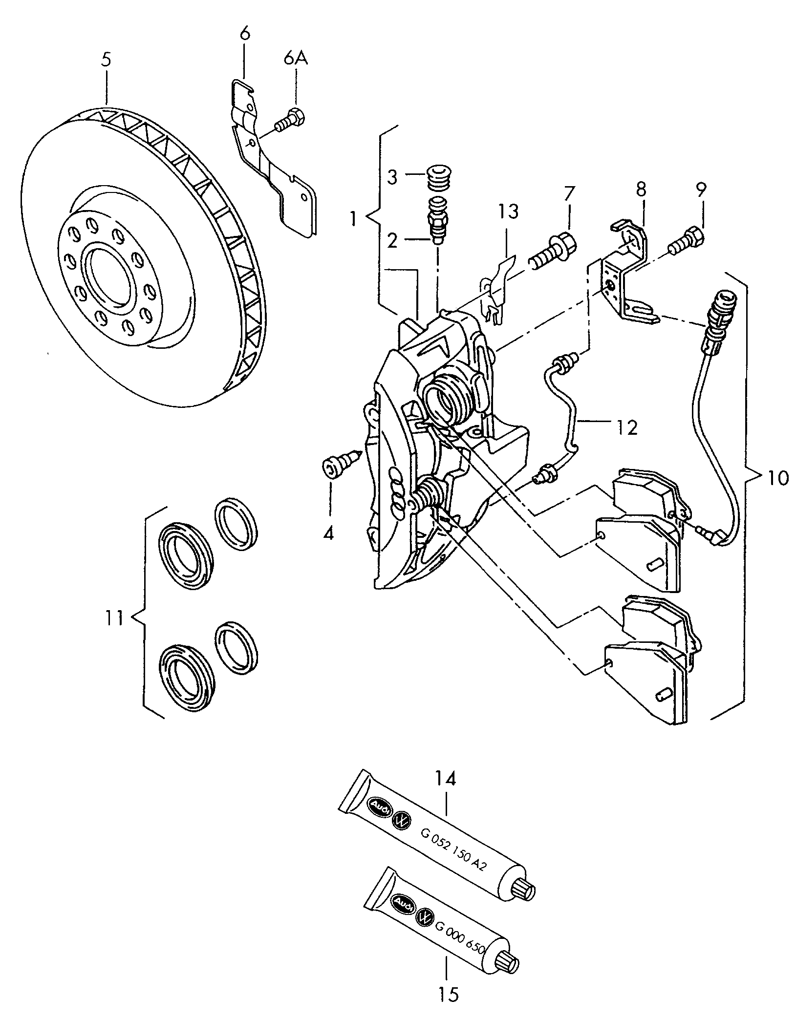 VAG 441 698 471 - Korjaussarja, jarrusatula inparts.fi