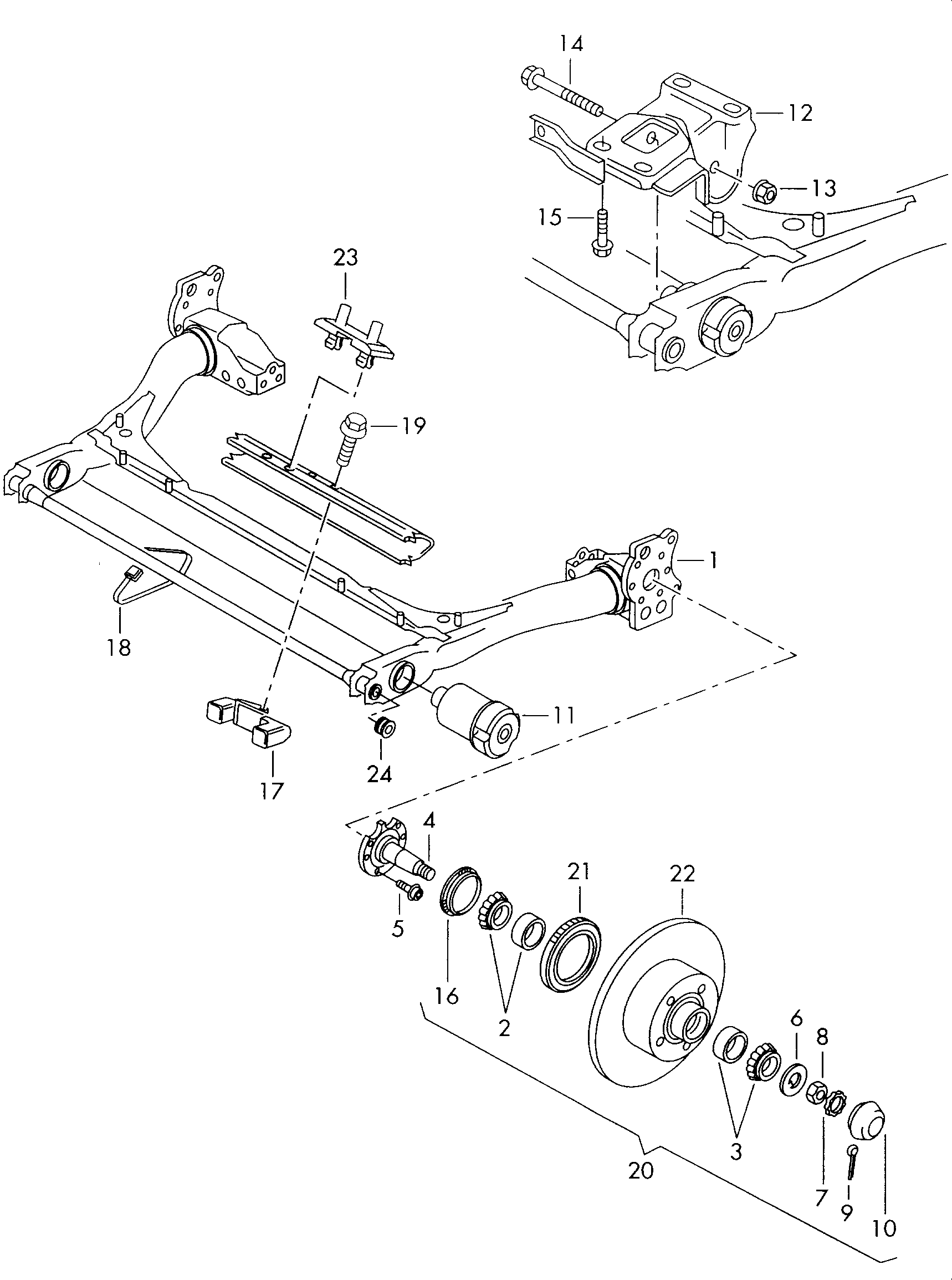 VAG 8D0501541D - Tukivarren hela inparts.fi