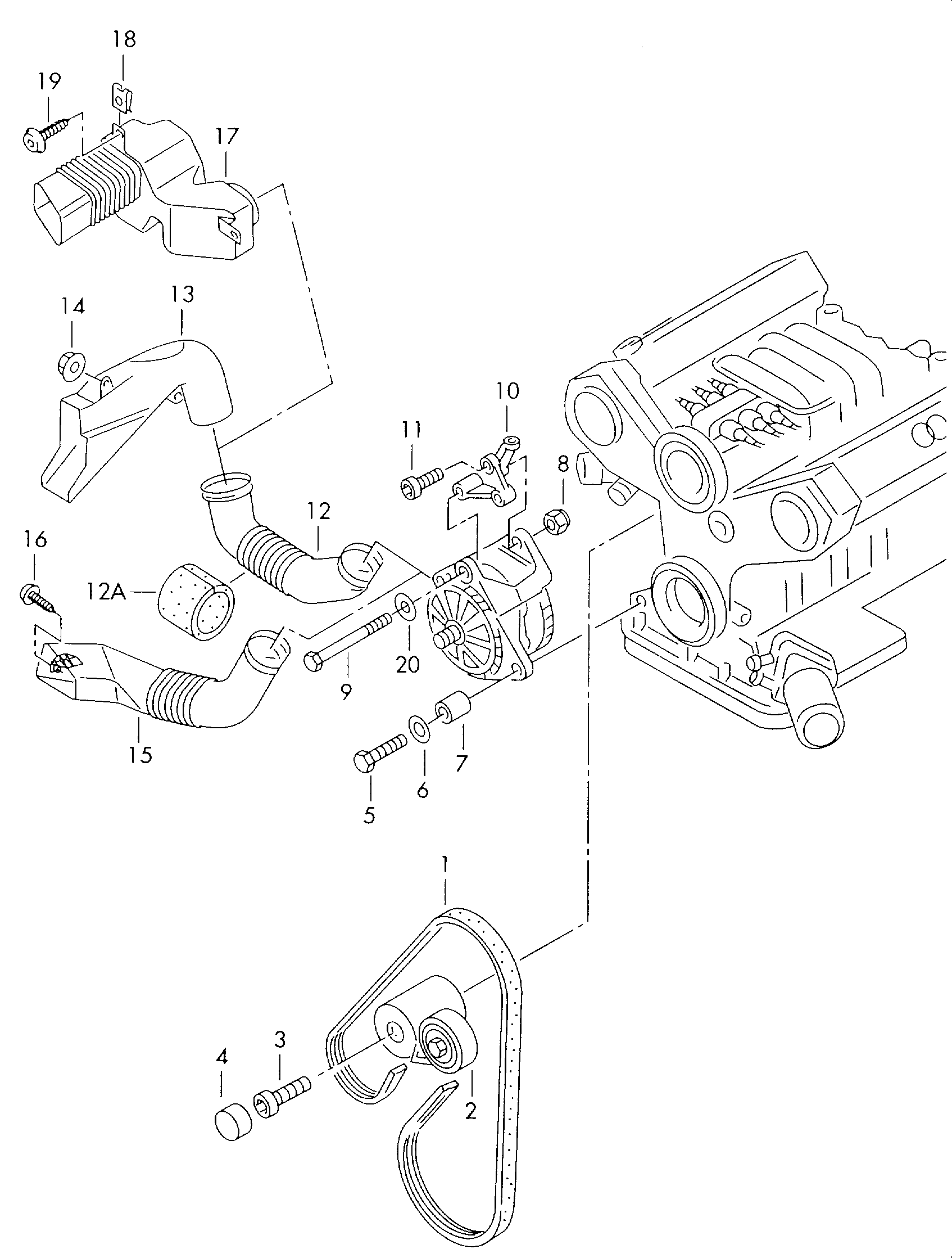 Skoda 078 903 133 AB - Hihnankiristin, moniurahihna inparts.fi