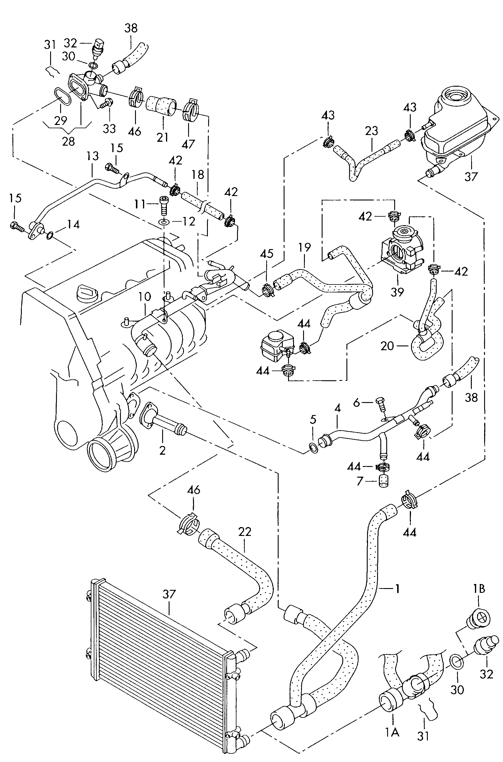 Skoda 06B 121 132A - Termostaattikotelo inparts.fi