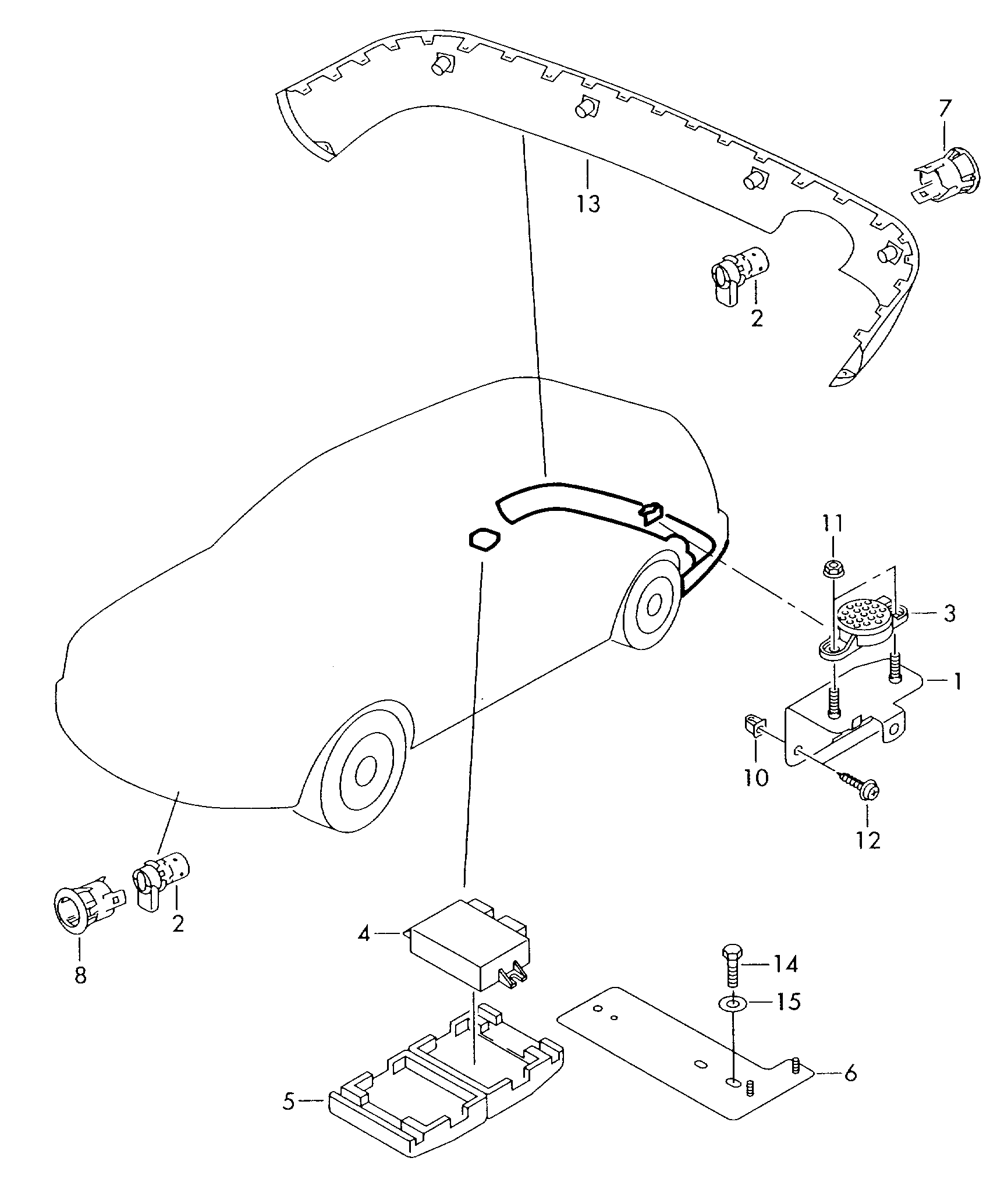 Skoda 4B0 919 275 - Sensori, pysäköintitutka inparts.fi