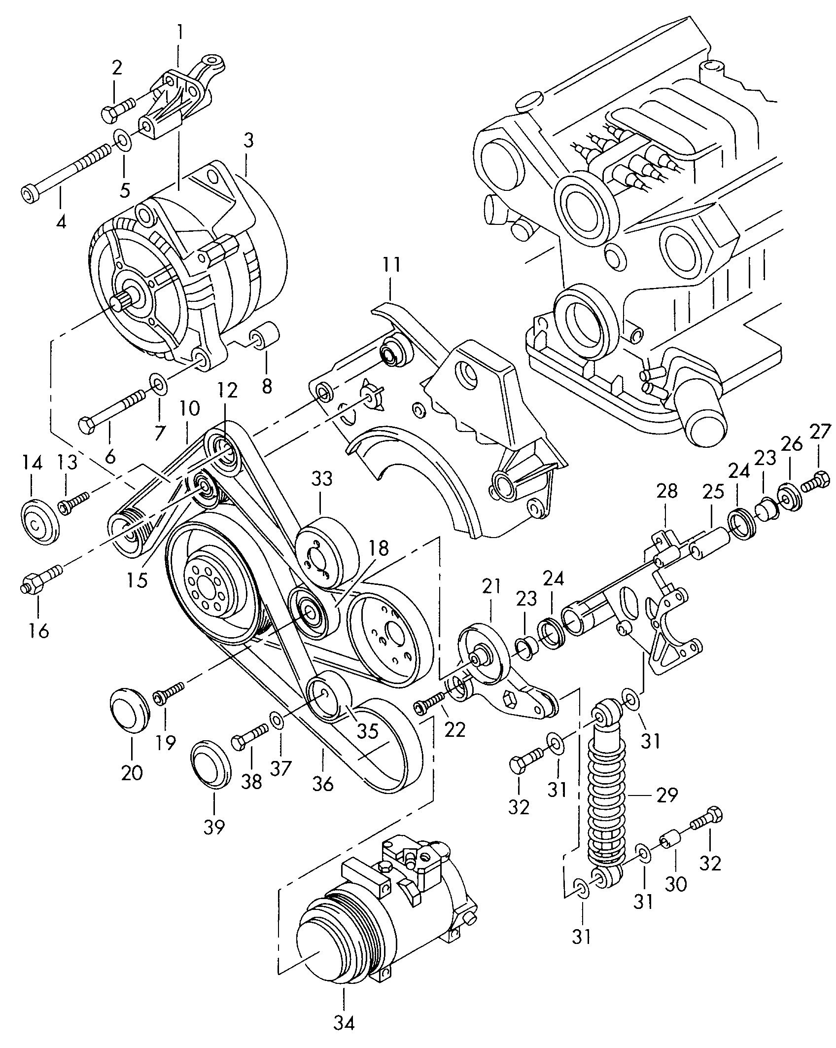 Mercedes-Benz 059 903 341 A - Ohjainrulla, moniurahihna inparts.fi