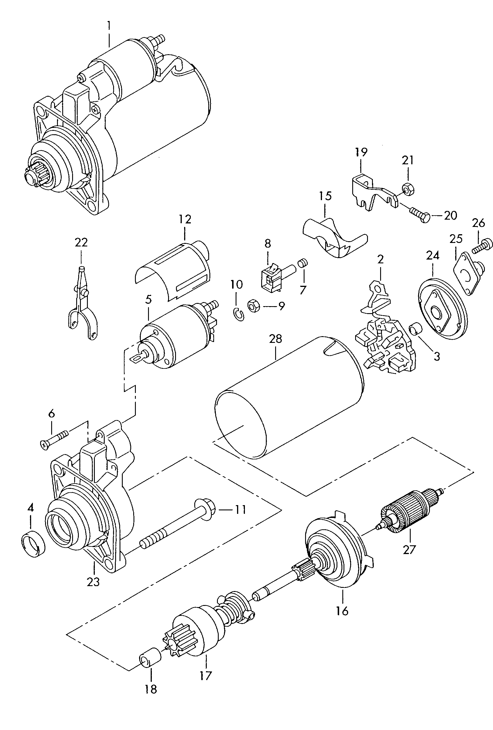 Skoda 058911287 - Magneettikytkin, käynnistin inparts.fi