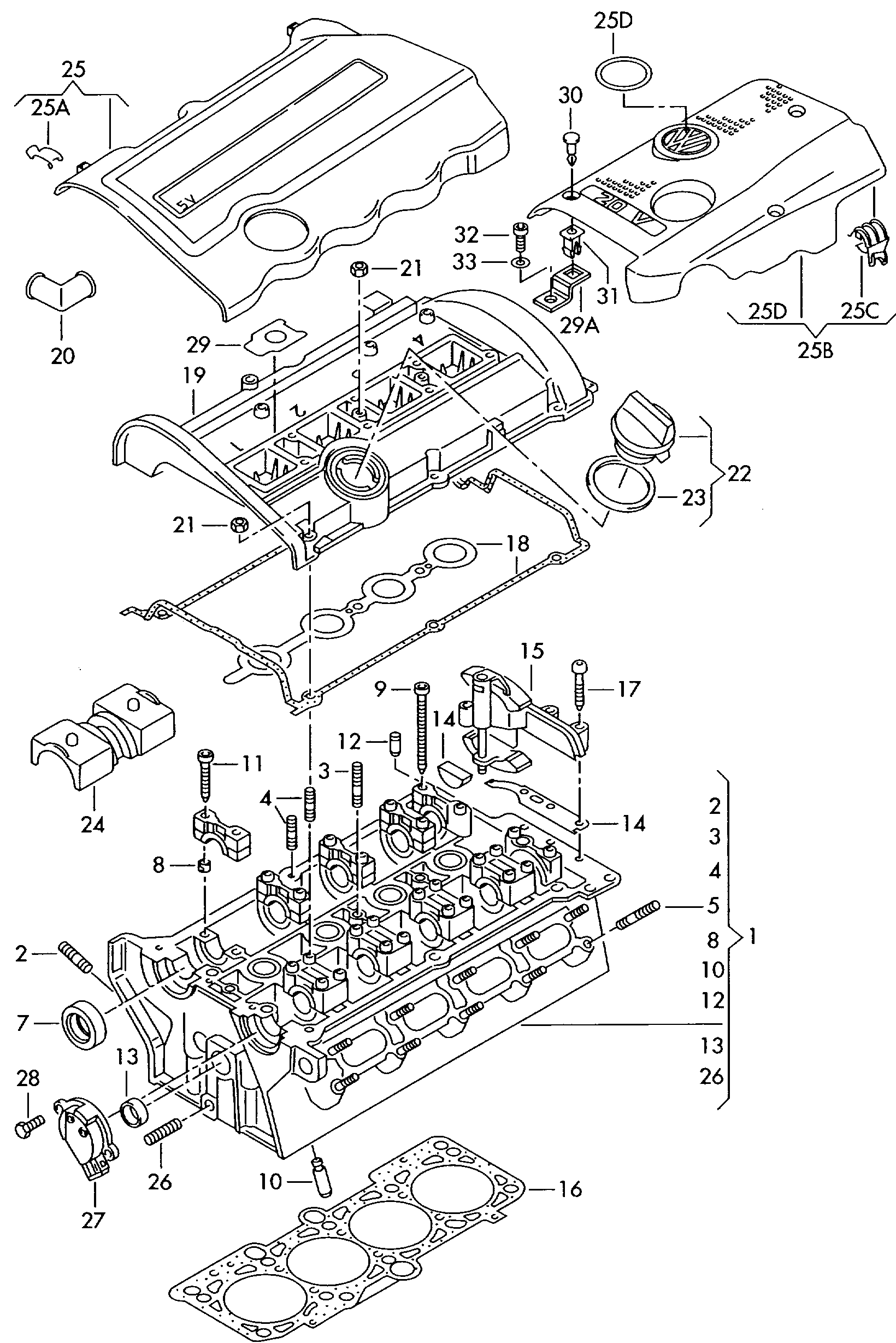 VW 058103351E - Sylinterikansi inparts.fi