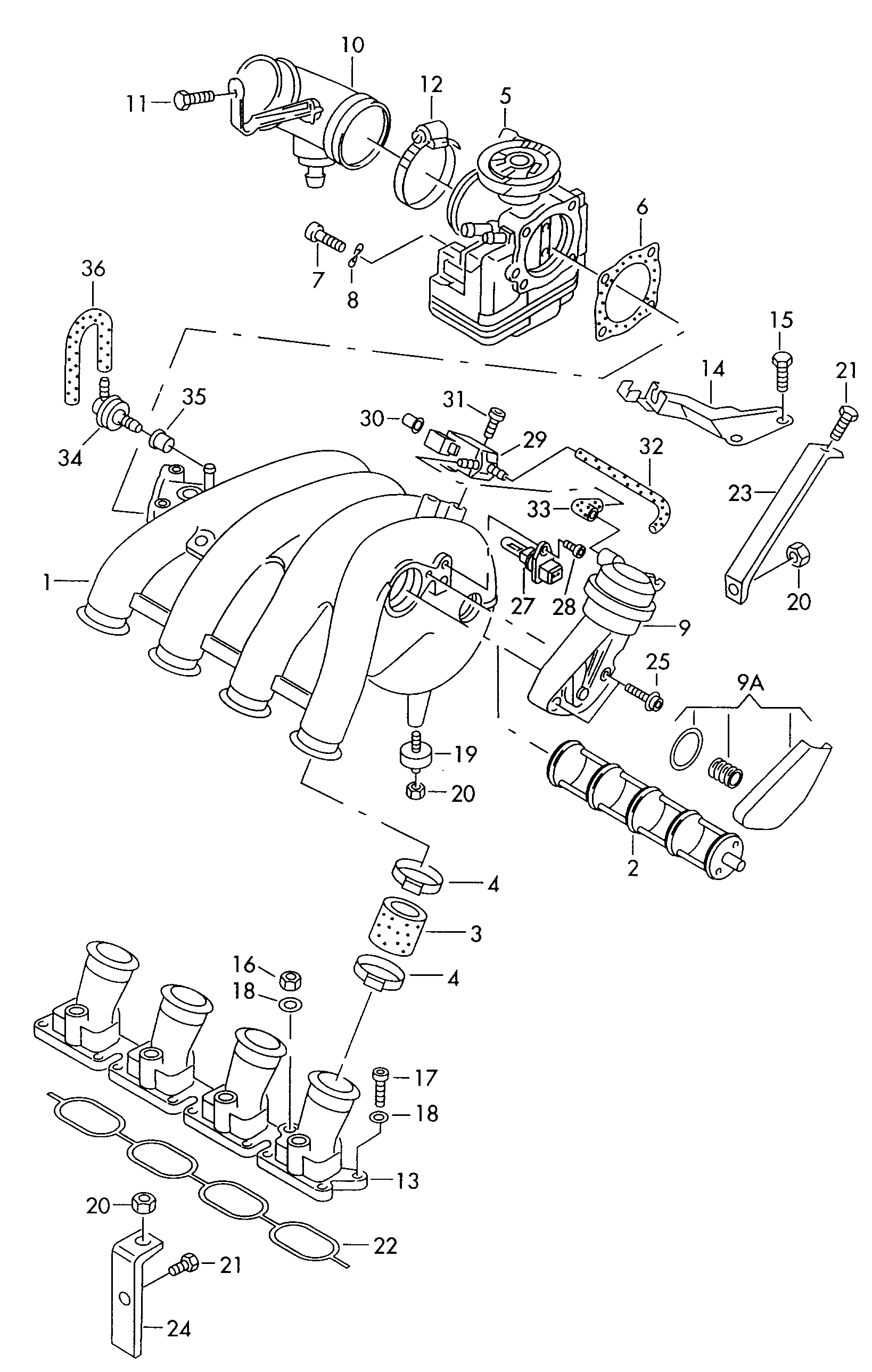 VW 058133063E - Kaasuläpän kotelo inparts.fi