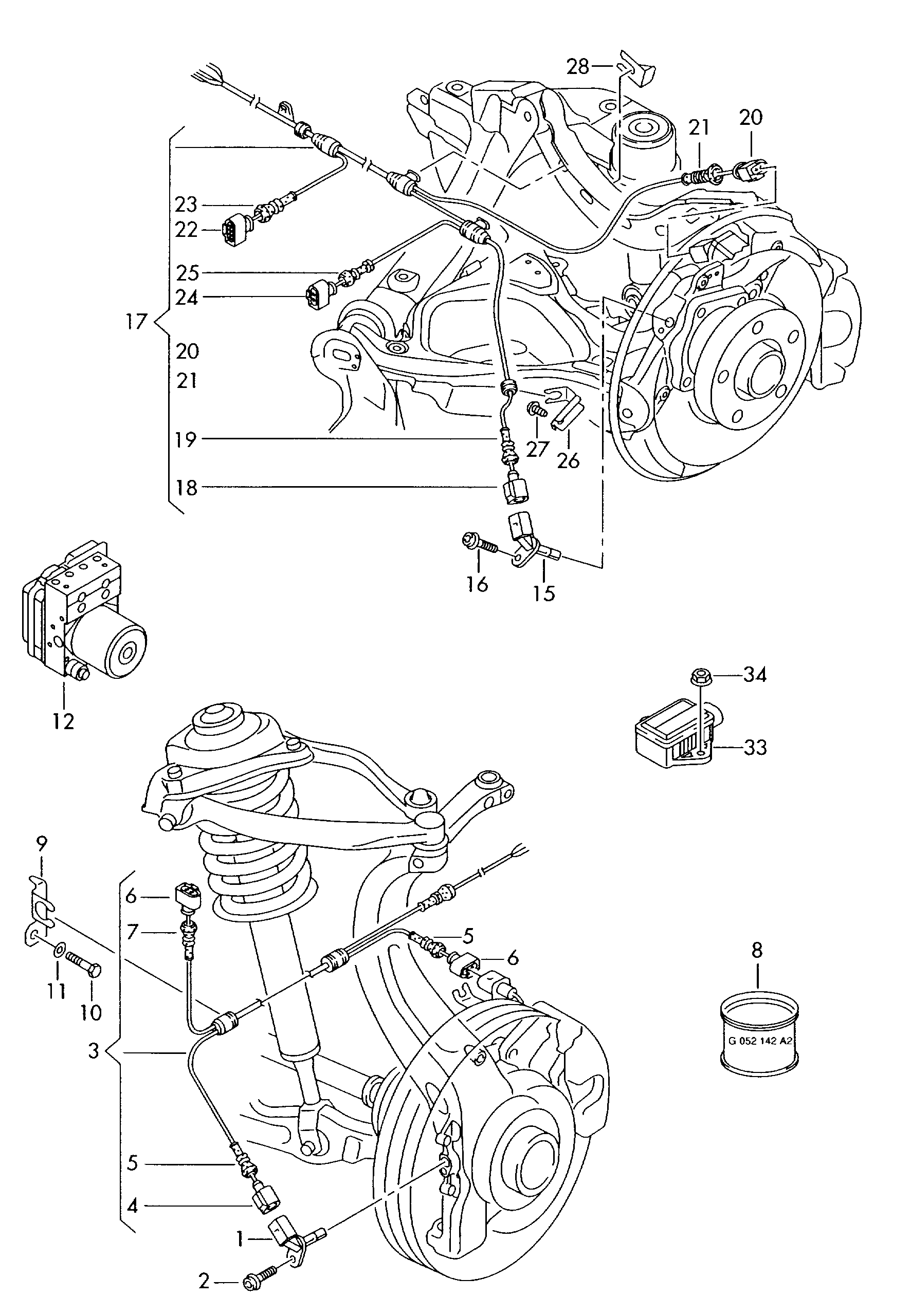 Seat 4E0 927 803 D - ABS-anturi inparts.fi