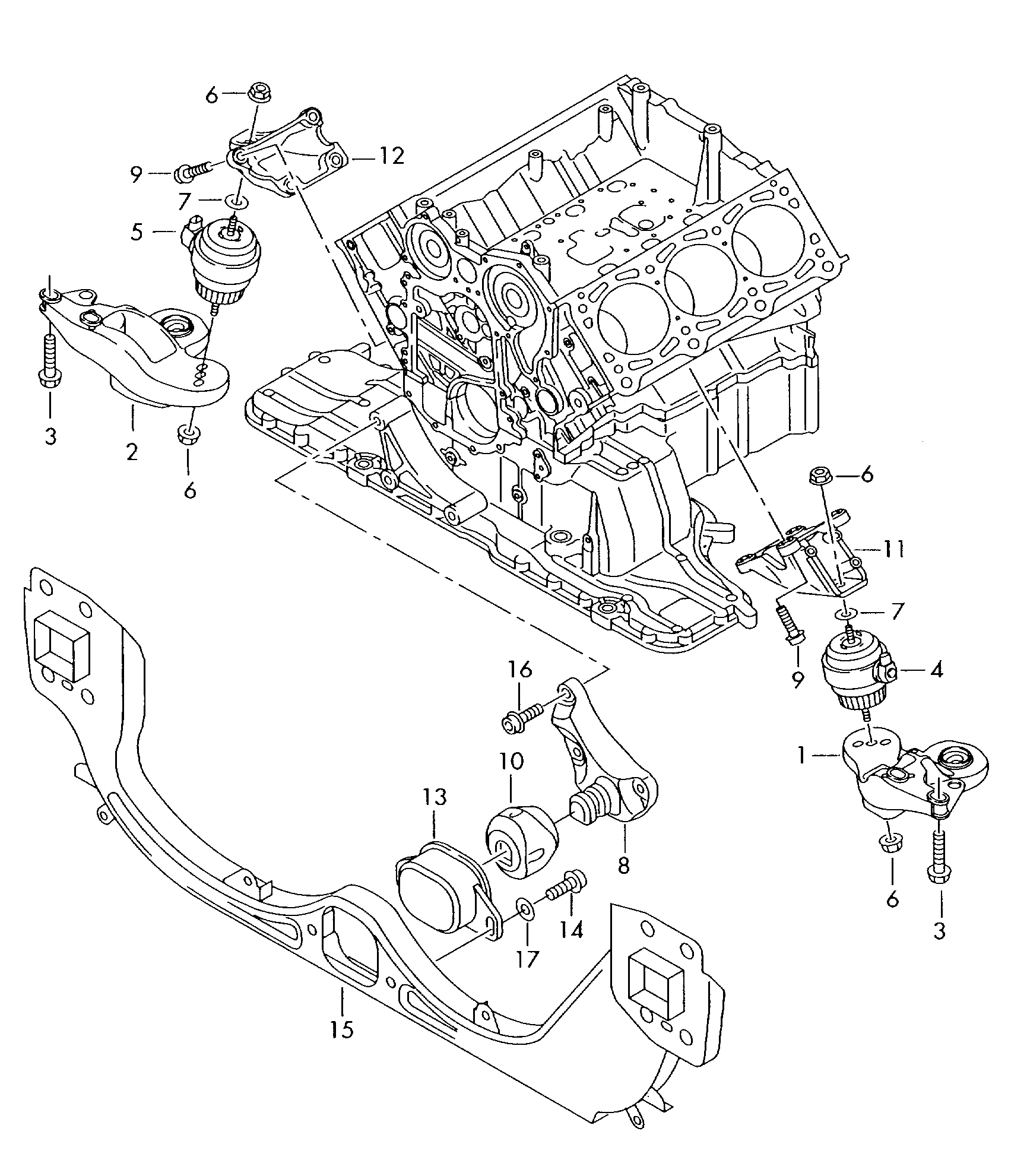 Seat 4F0 199 382 BL - Moottorin tuki inparts.fi