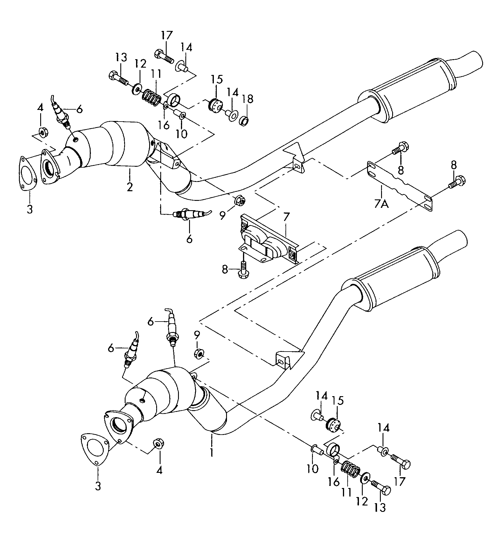 Seat 4F0253115A - Tiiviste, pakoputki inparts.fi