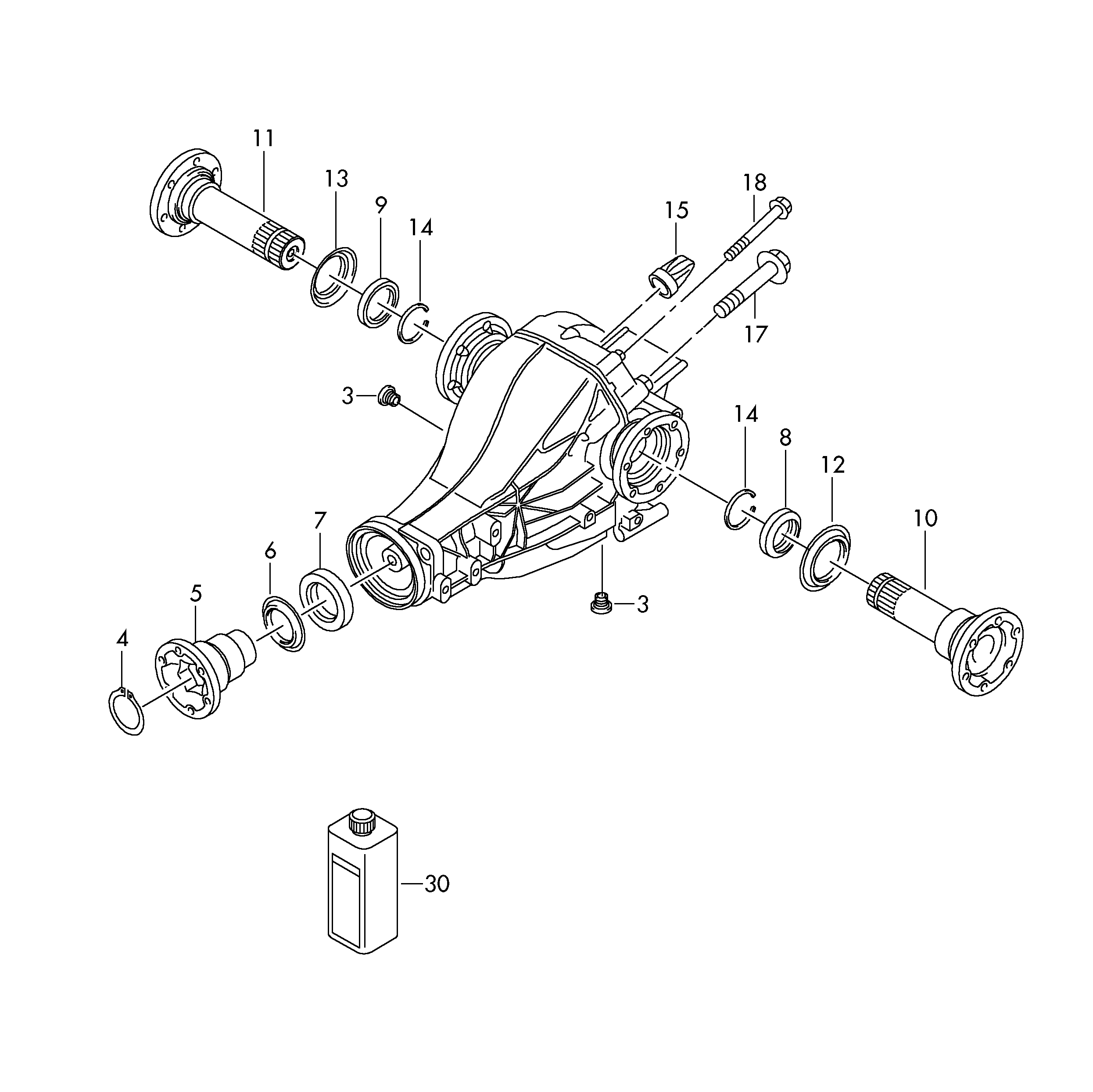 VW 0AR 409 399 - Akselitiiviste, tasauspyörästö inparts.fi