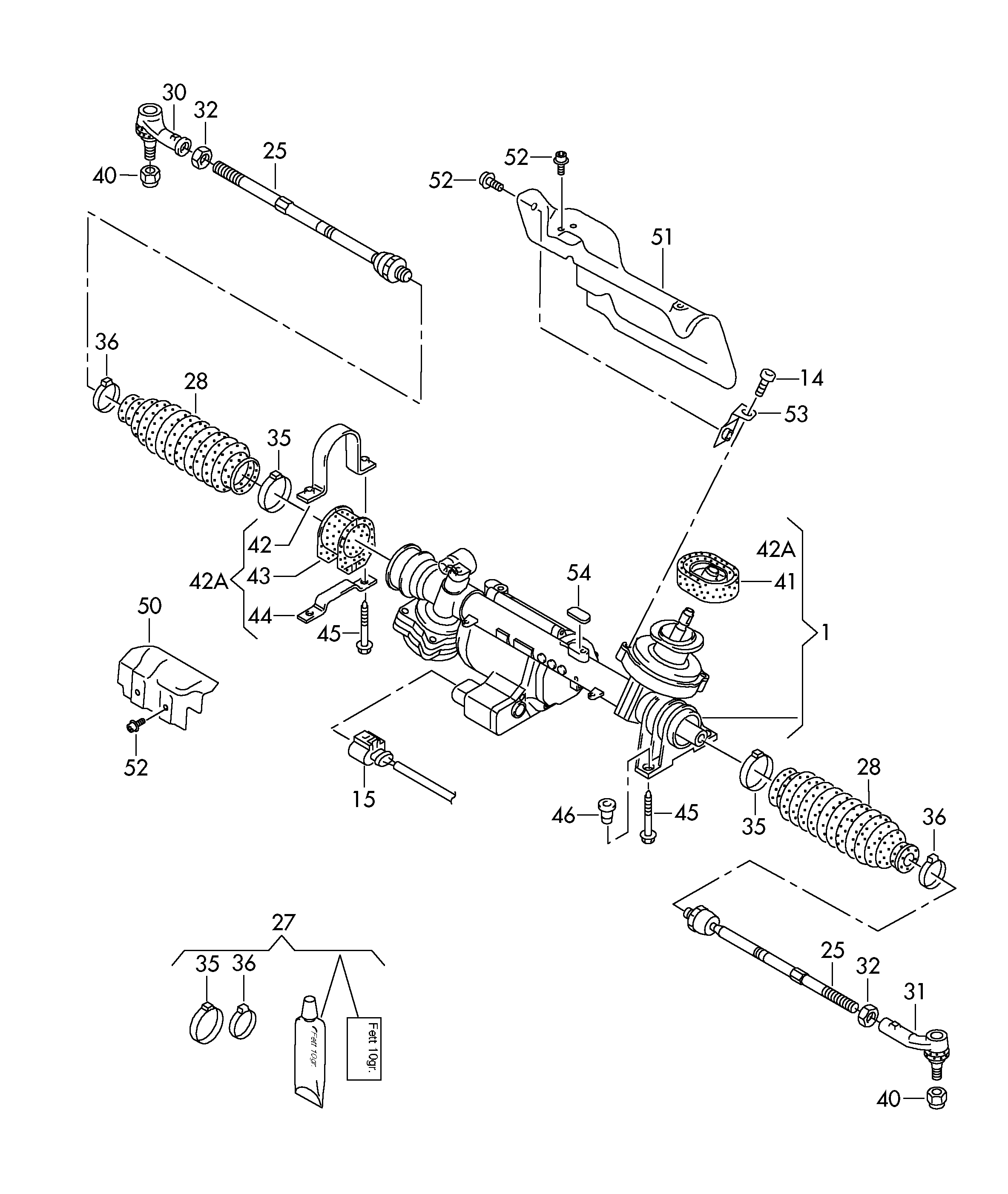 Skoda 1K2423055J - Ohjausvaihde inparts.fi