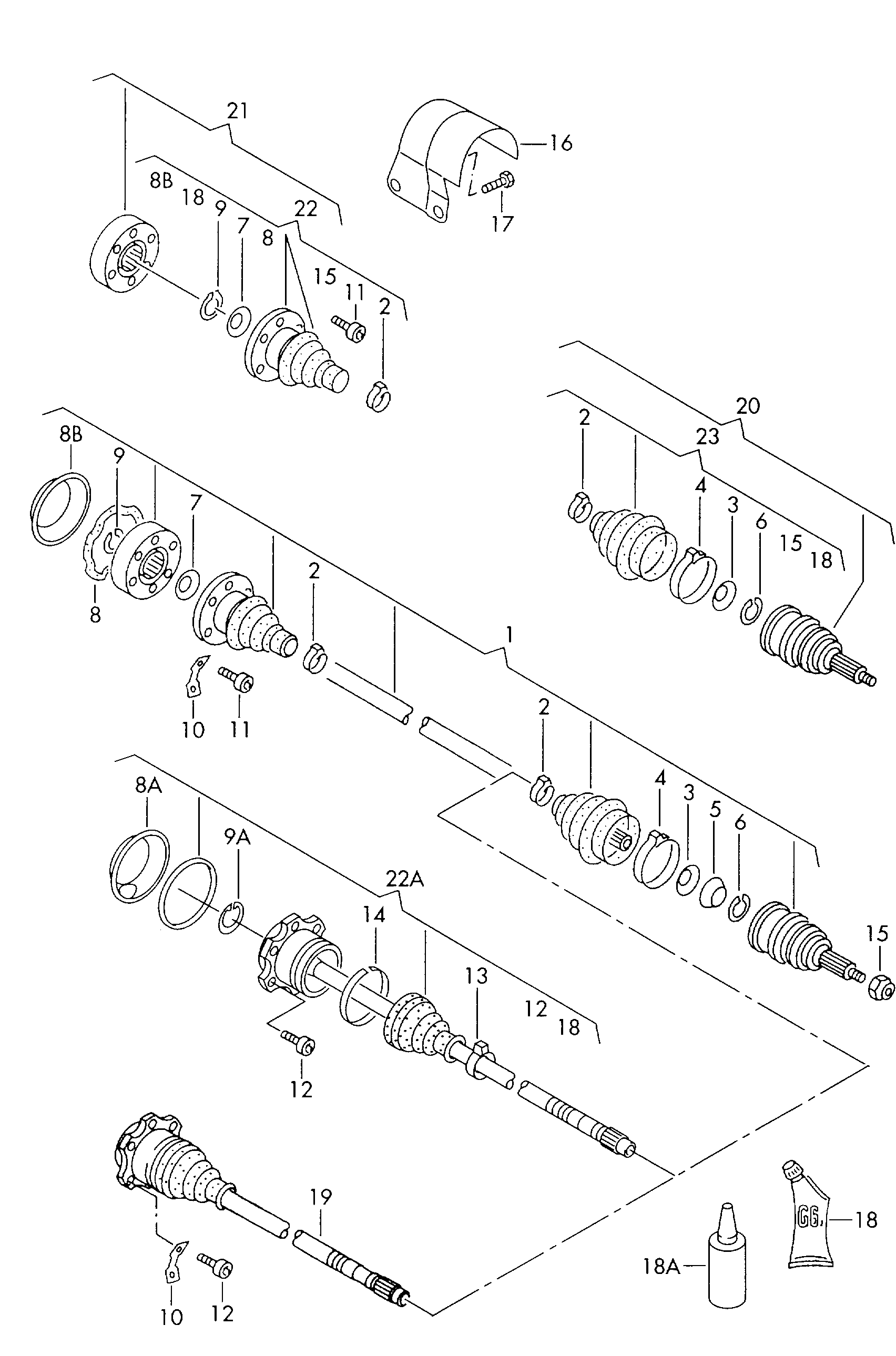 VAG 1J0498201E - Paljekumi, vetoakseli inparts.fi