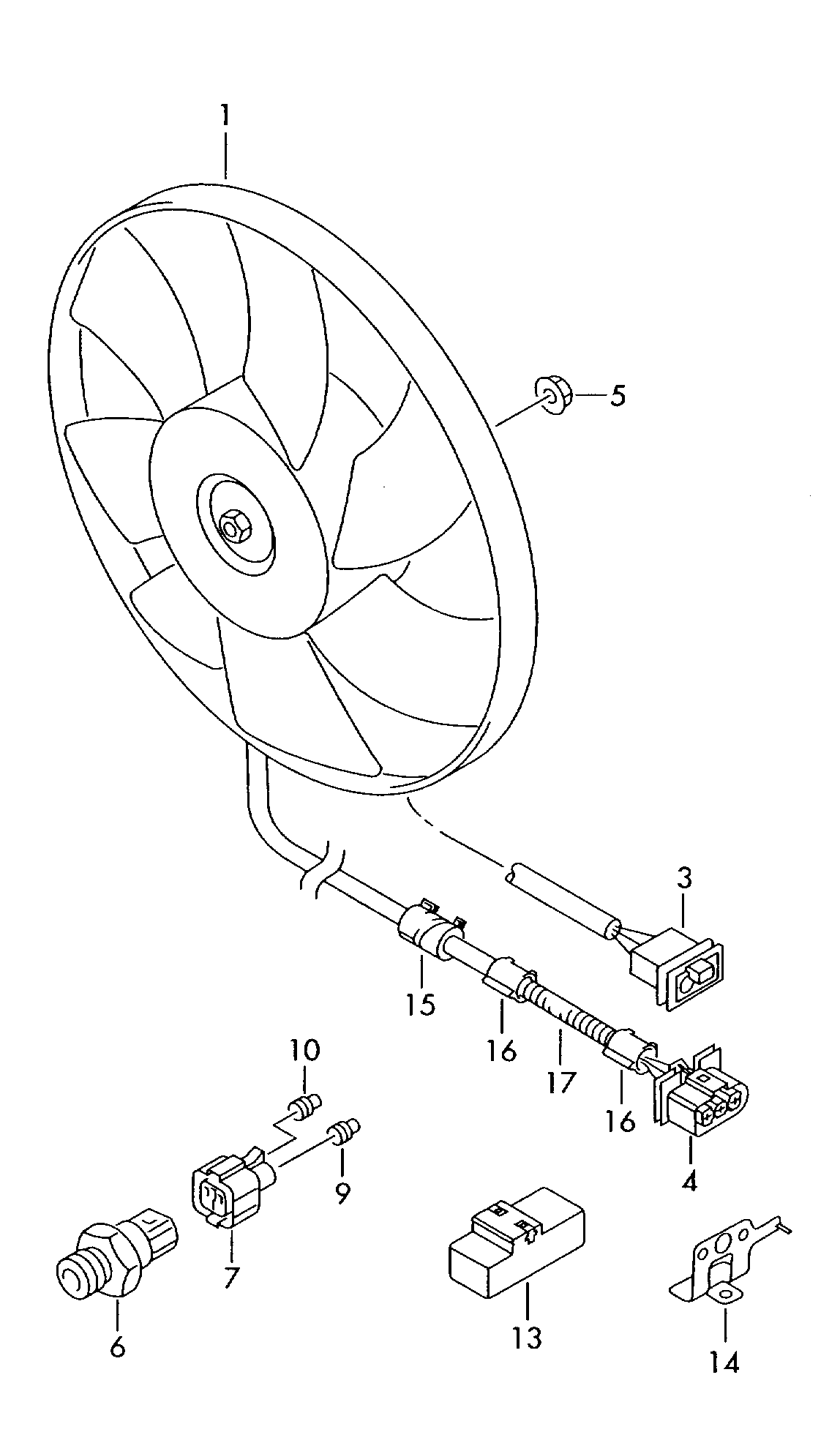 Seat 6E0 959 455 A - Tuuletin, moottorin jäähdytys inparts.fi