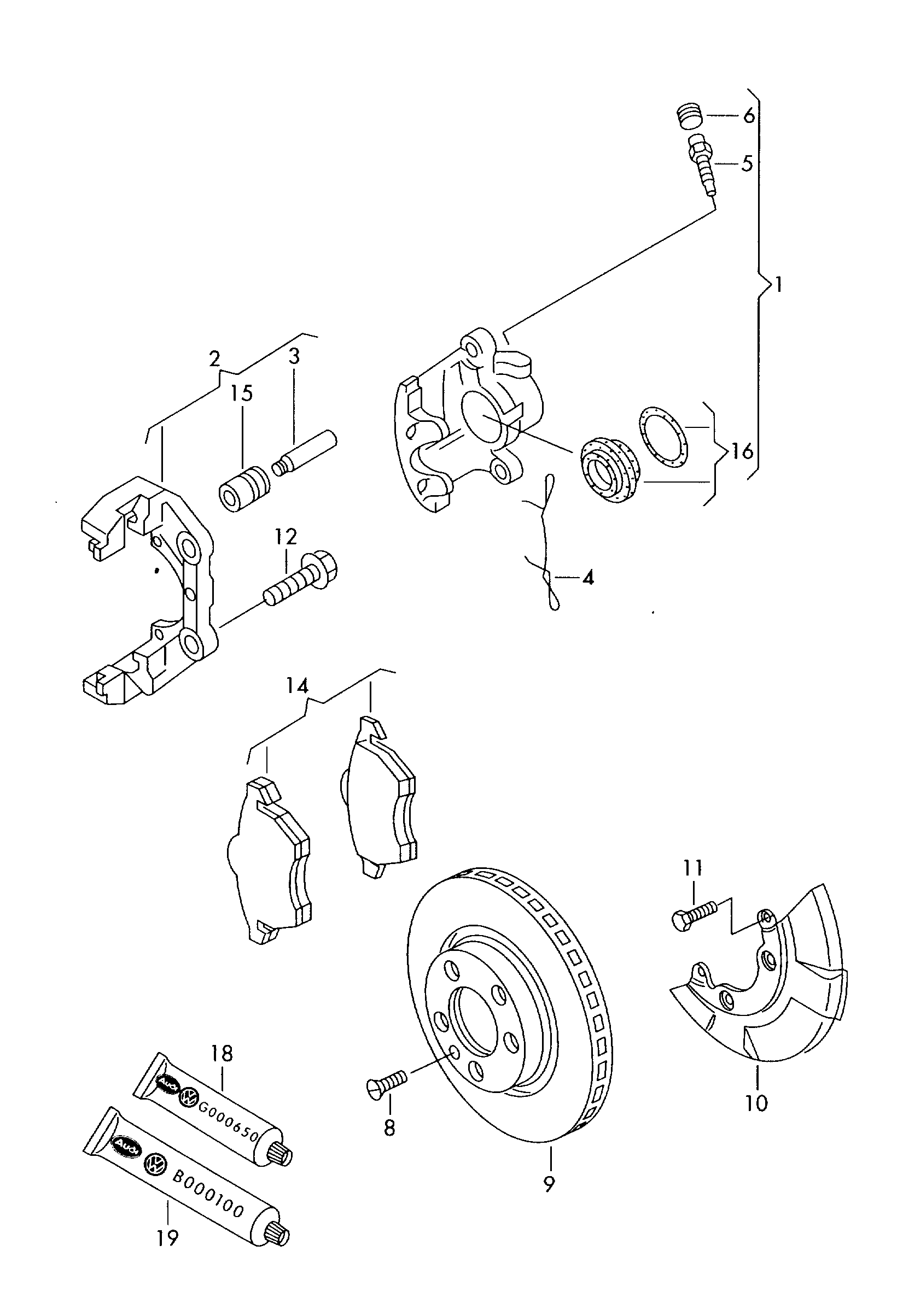 Skoda 8N0615123 - Korjaussarja, jarrusatula inparts.fi