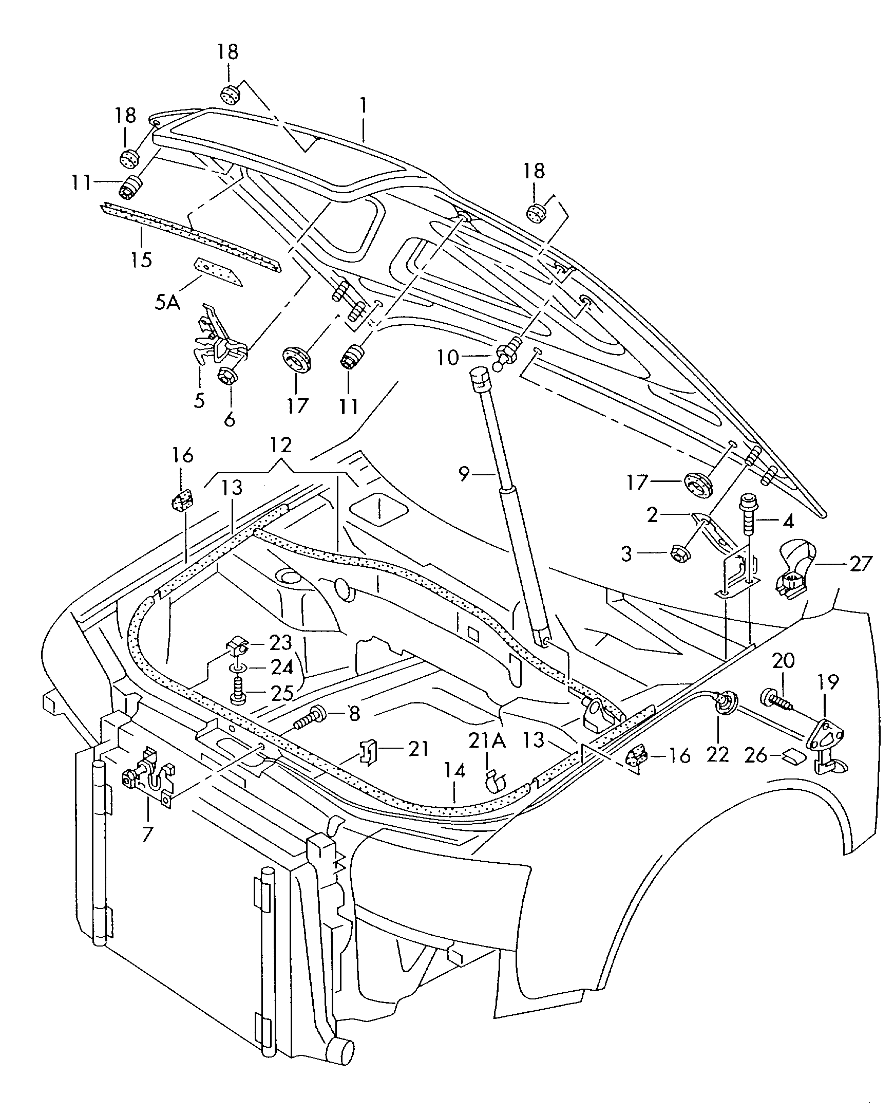 VAG 4B1823029B - Konepelti inparts.fi