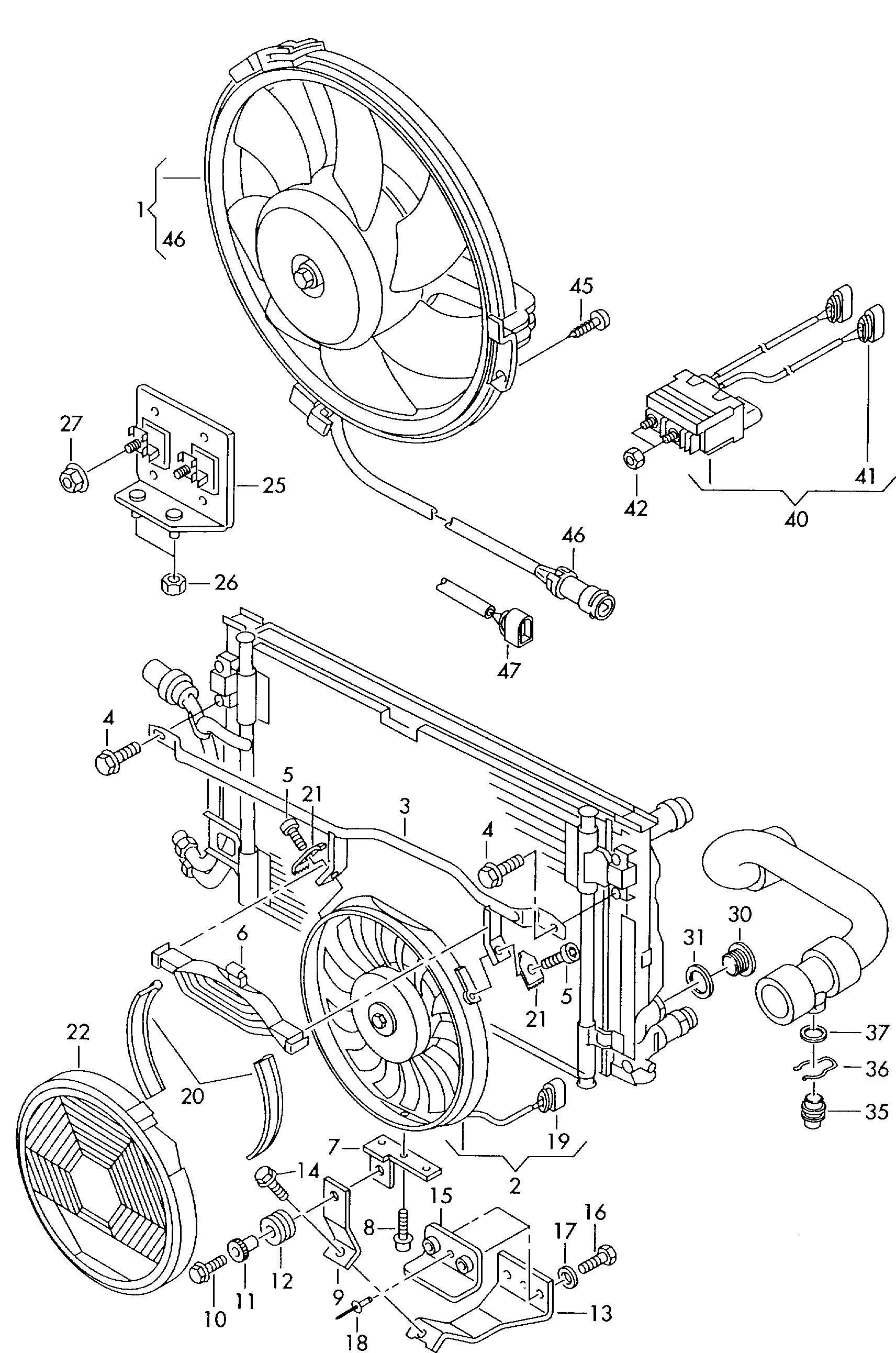 VW 8D0 959 455 L - Tuuletin, moottorin jäähdytys inparts.fi