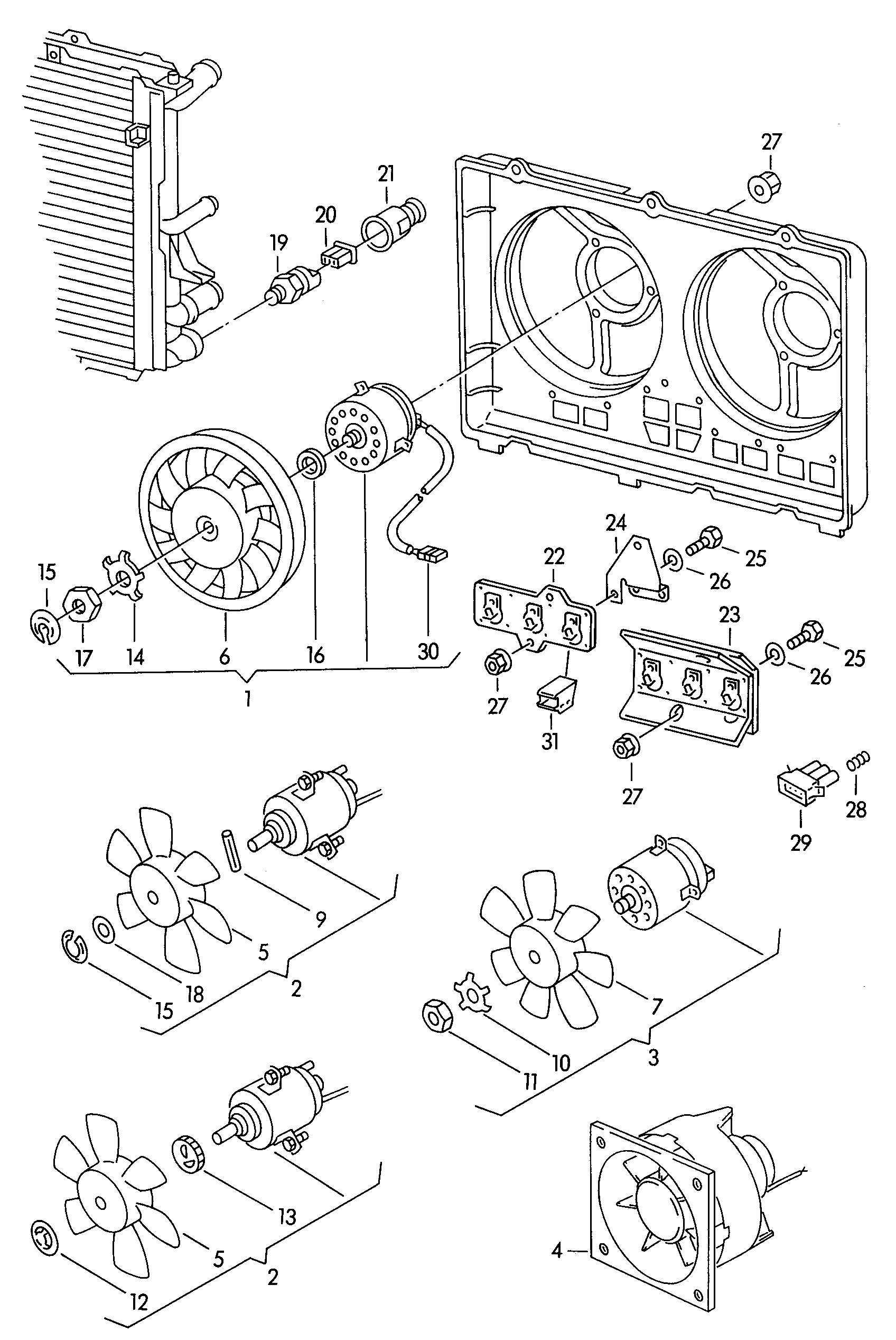 Seat 4A0 959 455C - Tuuletin, moottorin jäähdytys inparts.fi