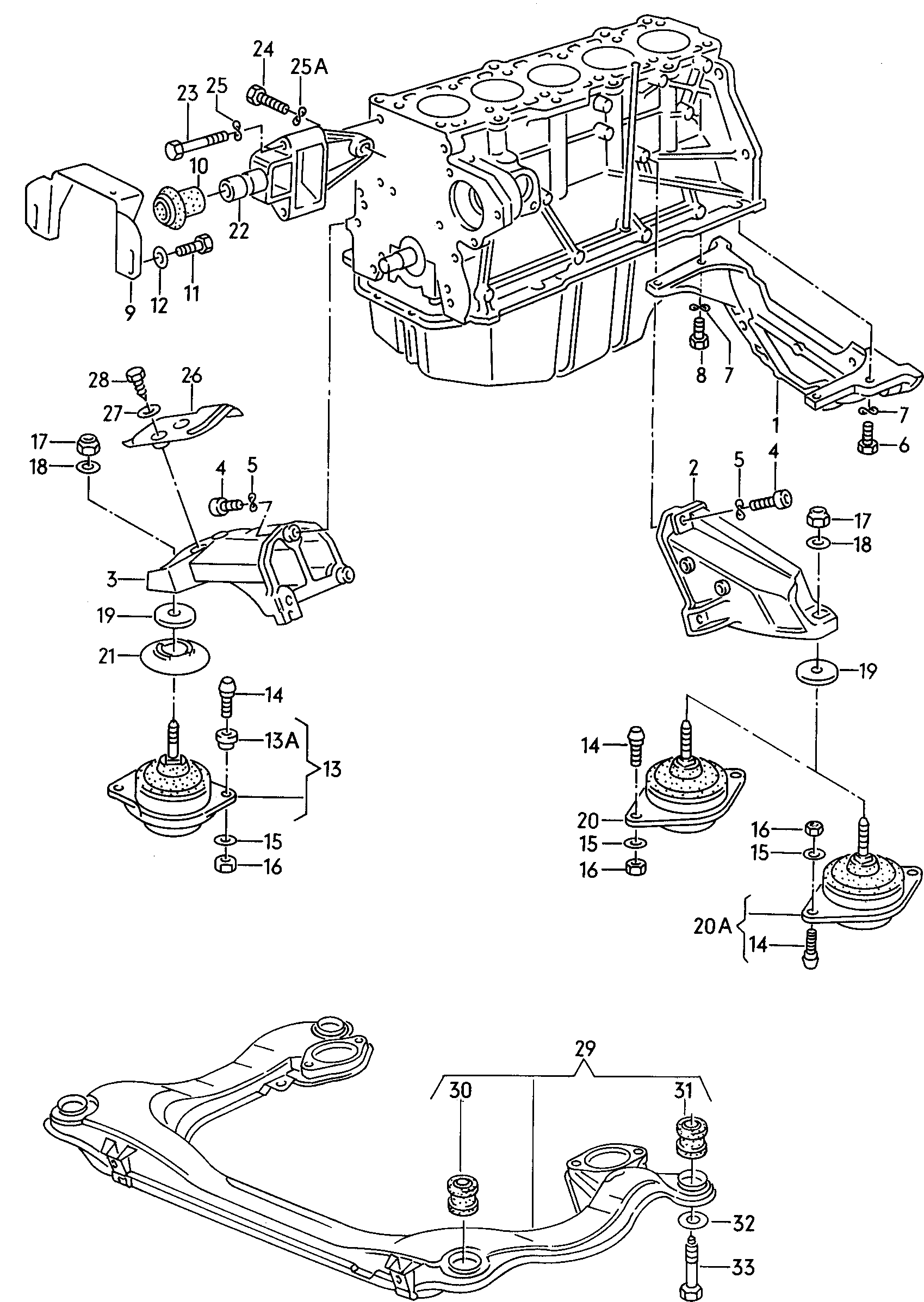 Seat 811 199 339 B - Vaimennuskumi, moottorin tuenta inparts.fi