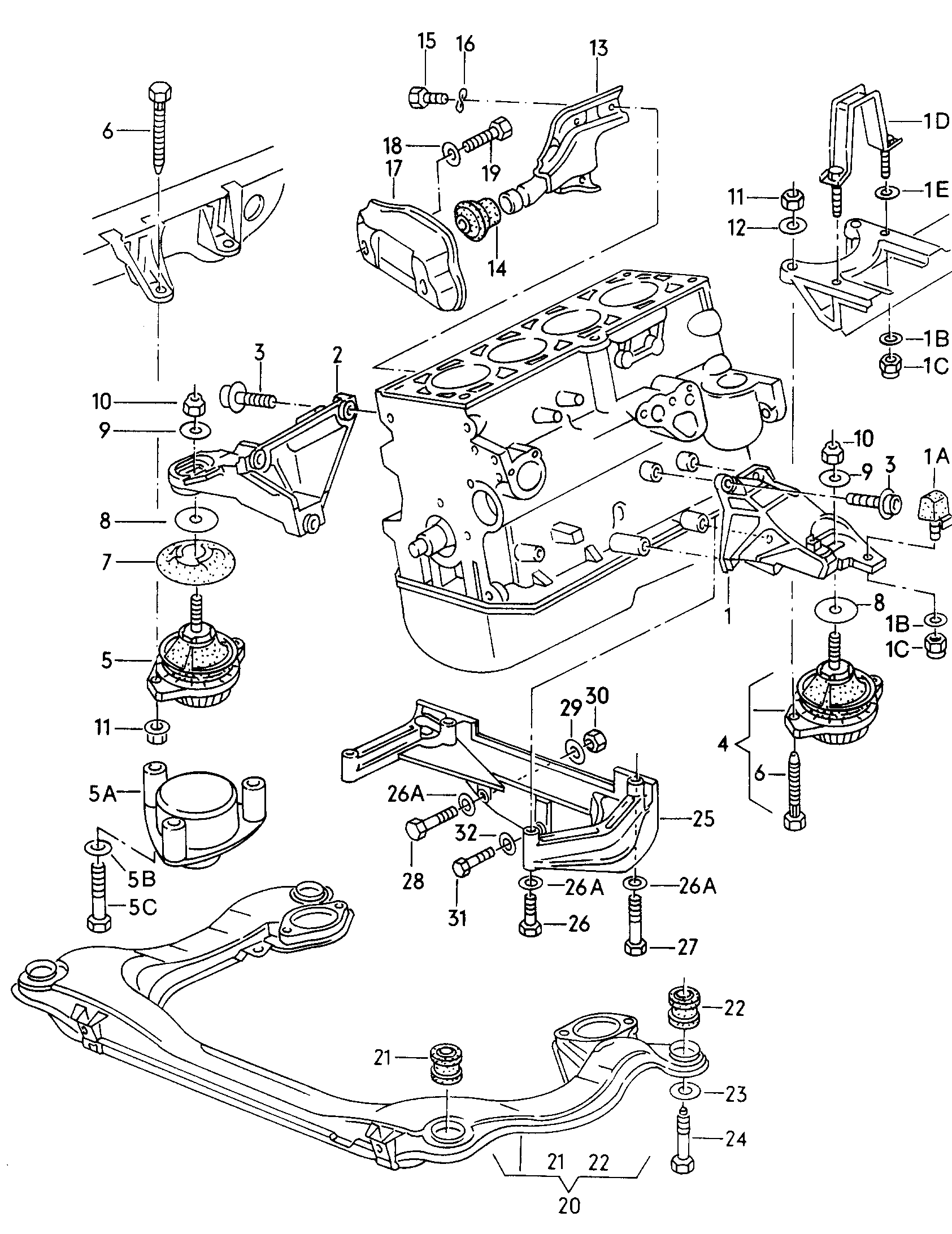 Skoda 893 199 419 - Moottorin tuki inparts.fi