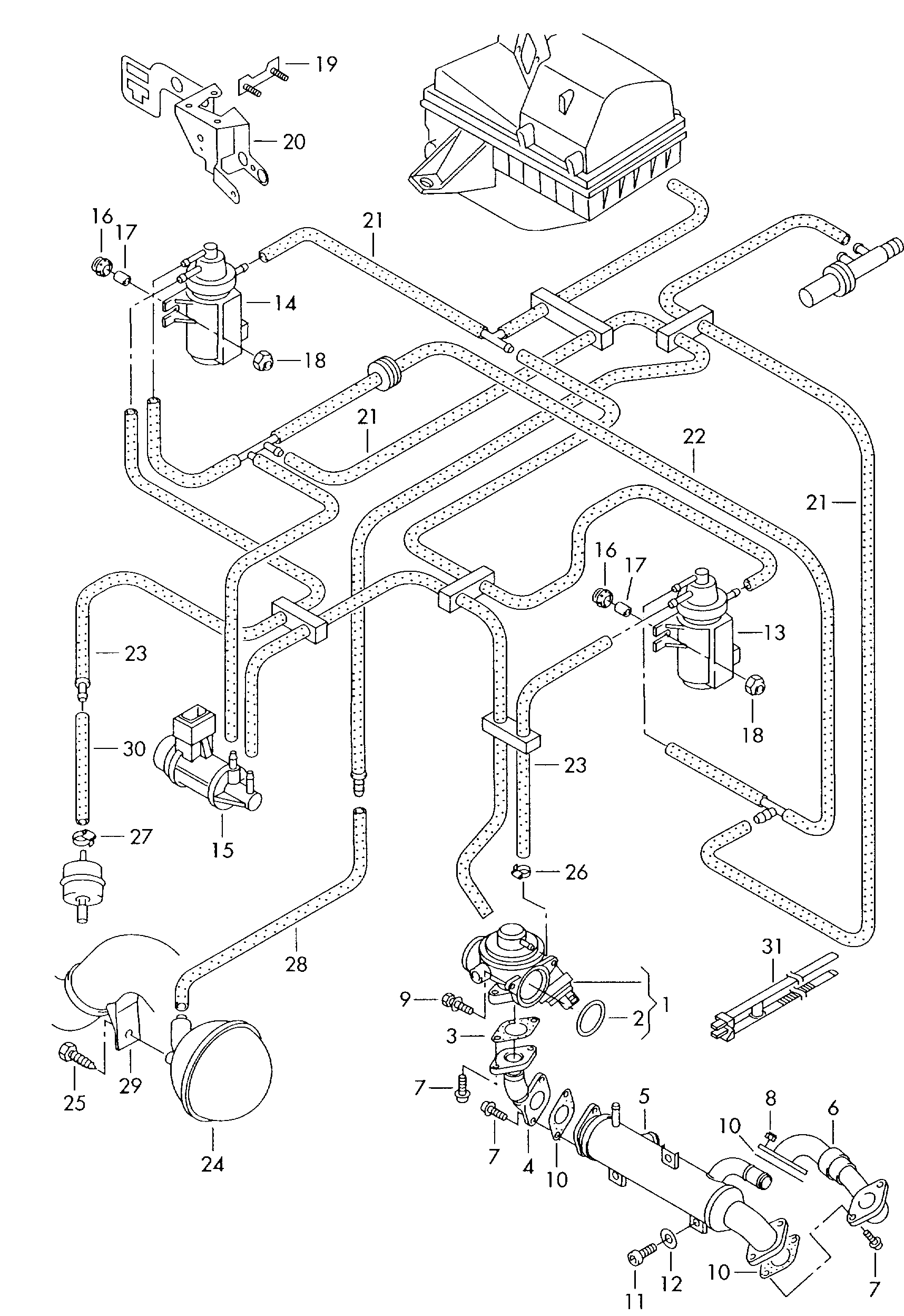 VAG 1J0906283C - Painemuunnin, pakokaasun ohjaus inparts.fi