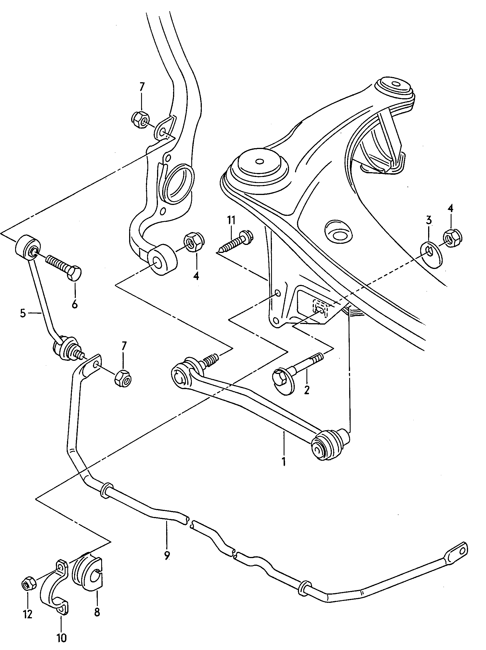 VW 8D0505465 - Tanko, kallistuksenvaimennin inparts.fi