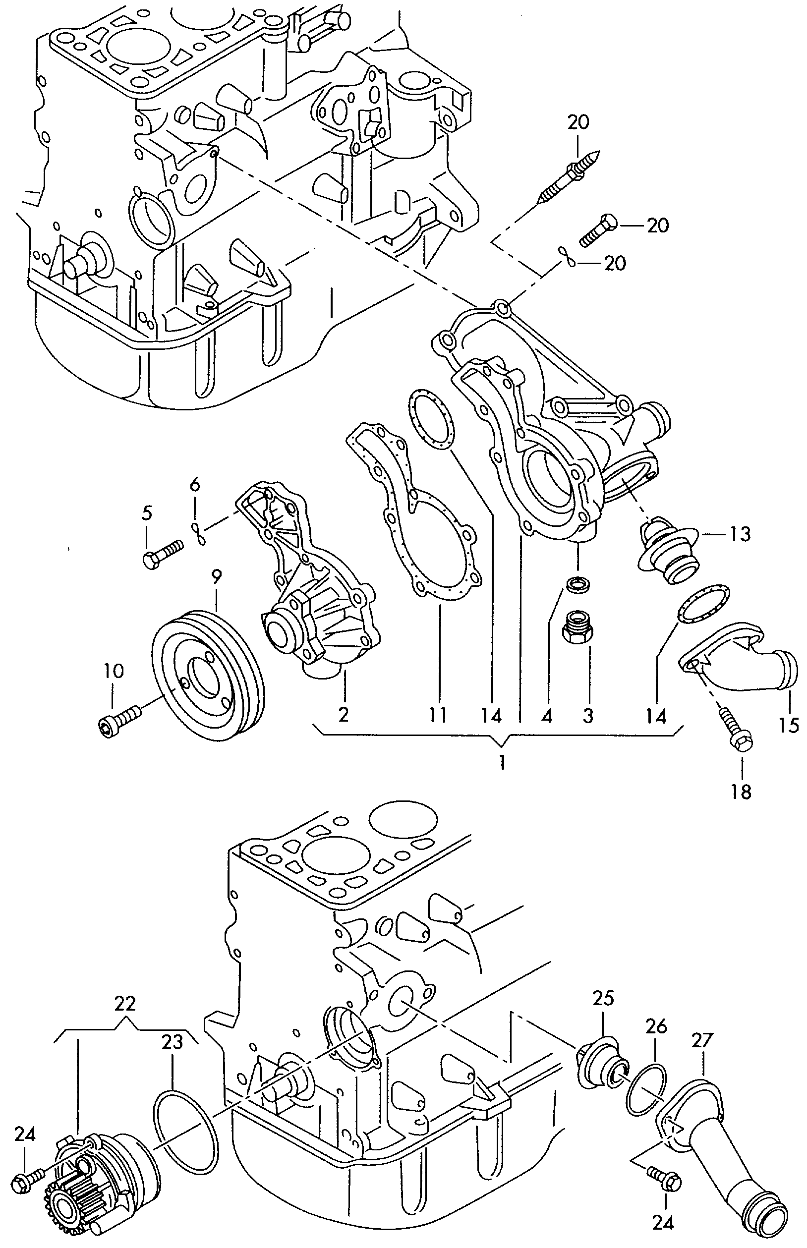 Skoda 06A 121 012 G - Vesipumppu inparts.fi