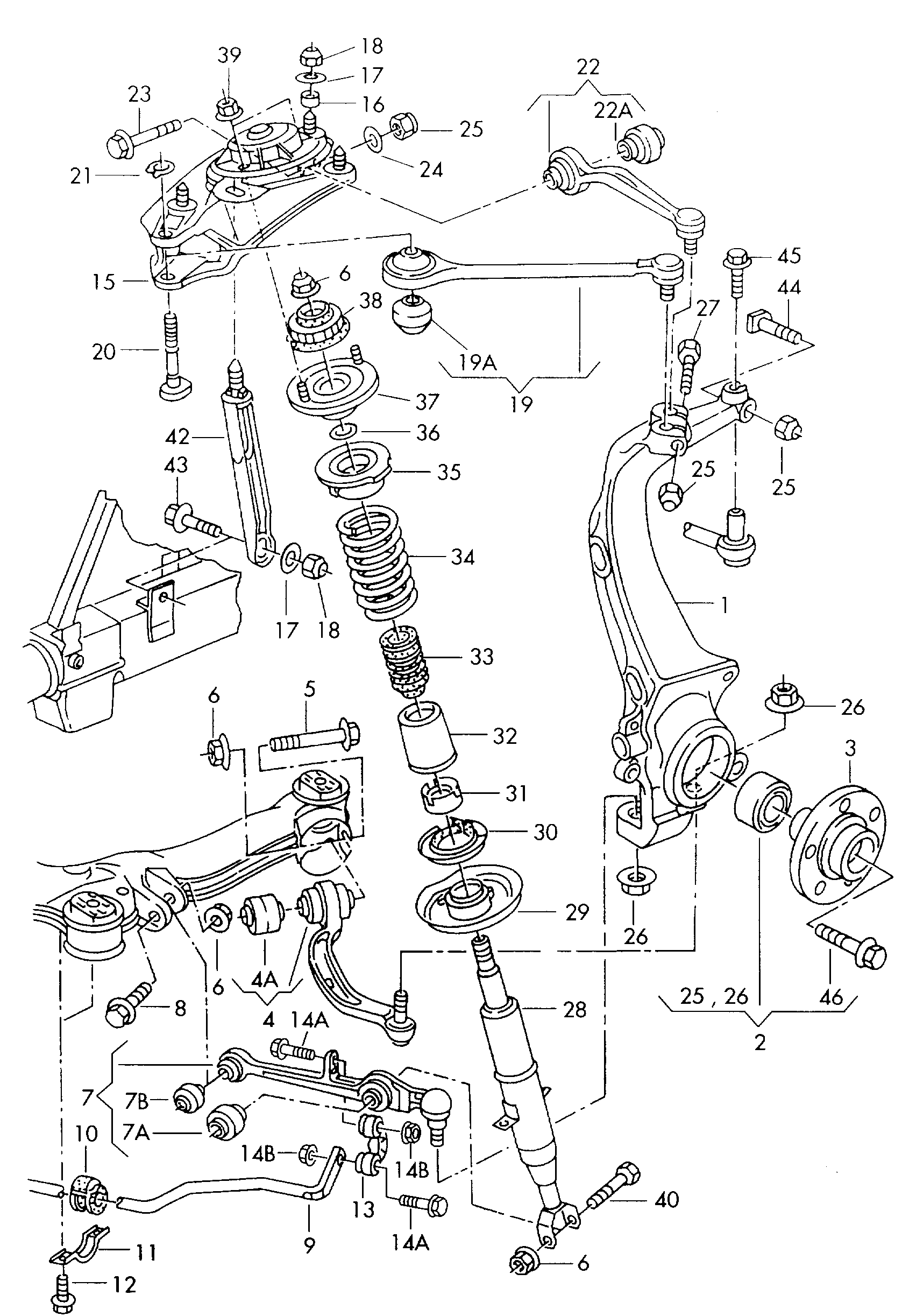 VAG 4D0413031AD - Iskunvaimennin inparts.fi