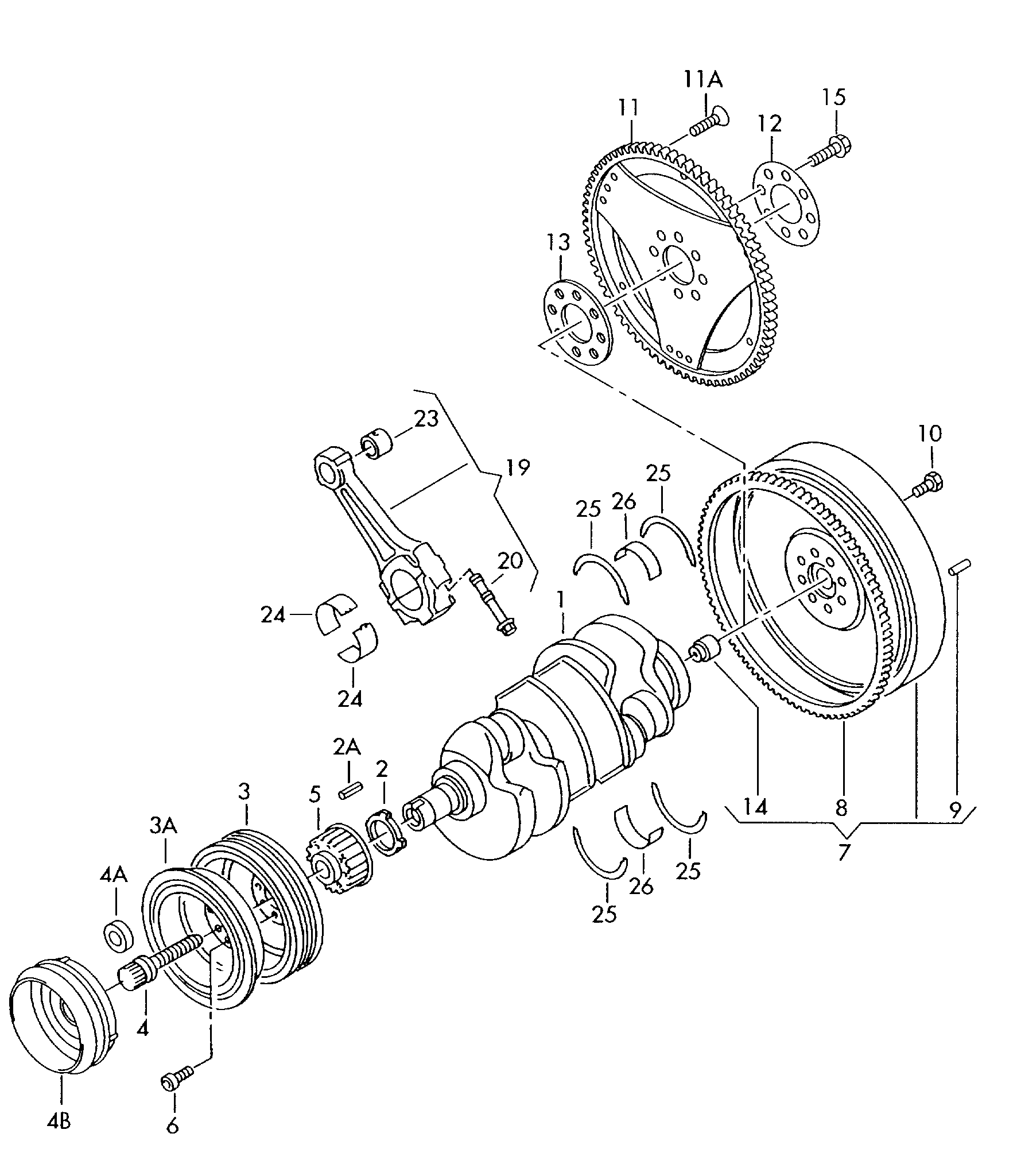 Skoda 059 105 251 AC - Hihnapyörä, kampiakseli inparts.fi