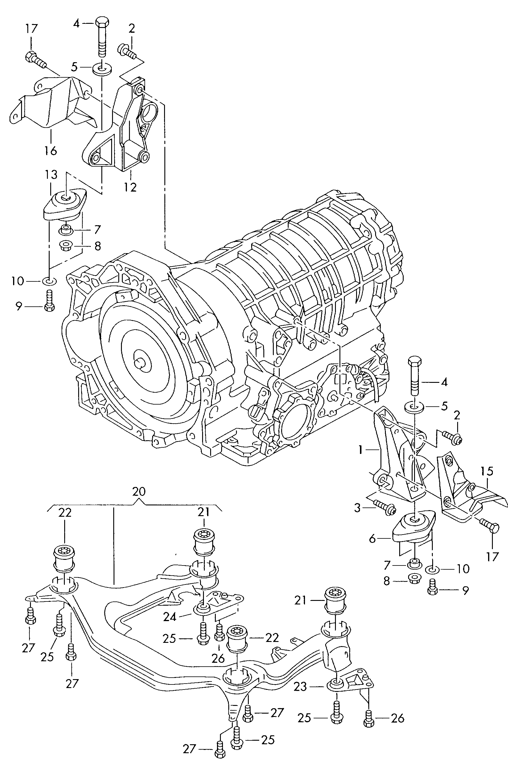 Skoda 8D0 399 419 E - Vaihteiston ripustus inparts.fi