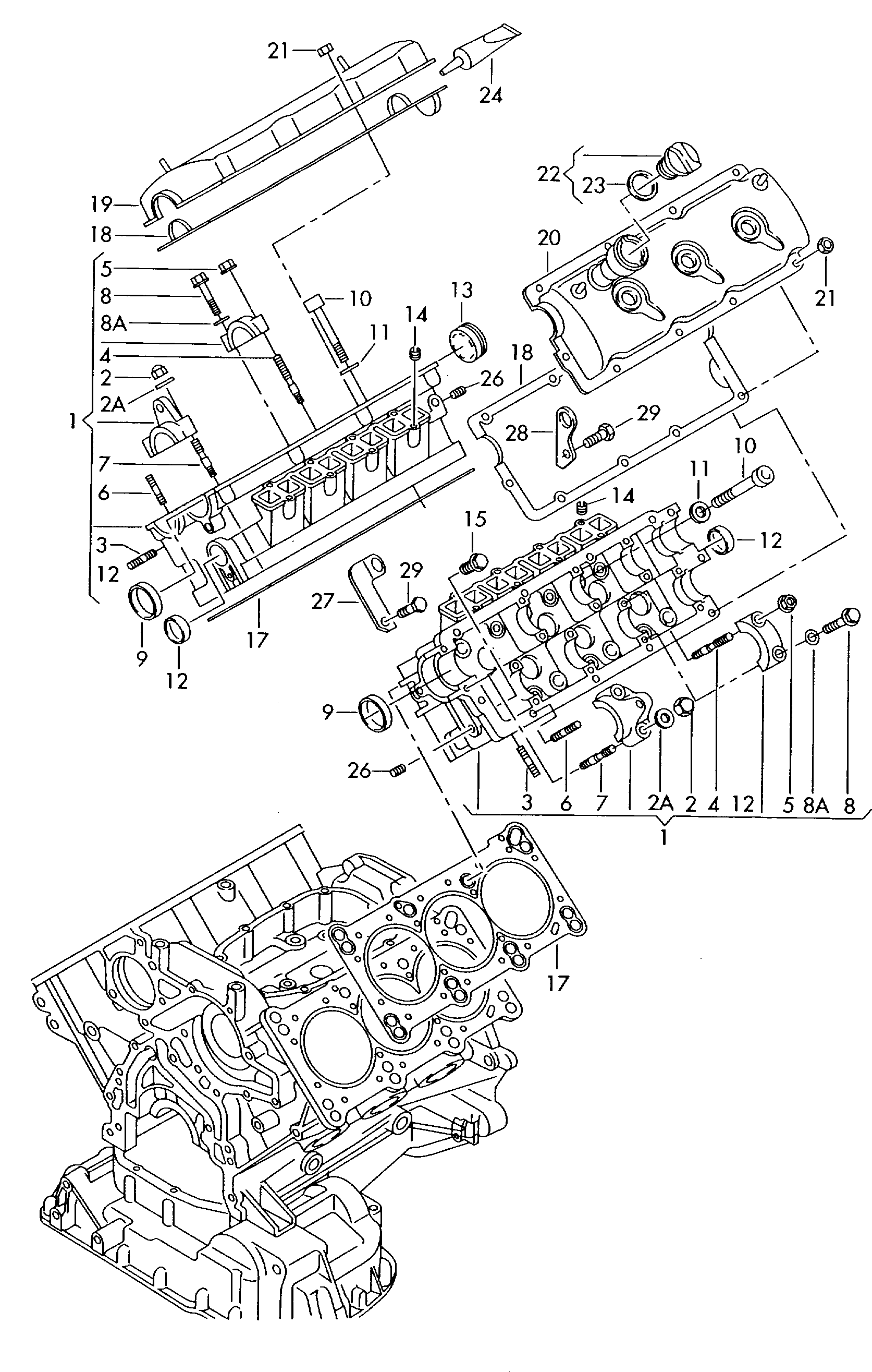 Seat 059 103 383 BQ - Tiiviste, sylinterikansi inparts.fi