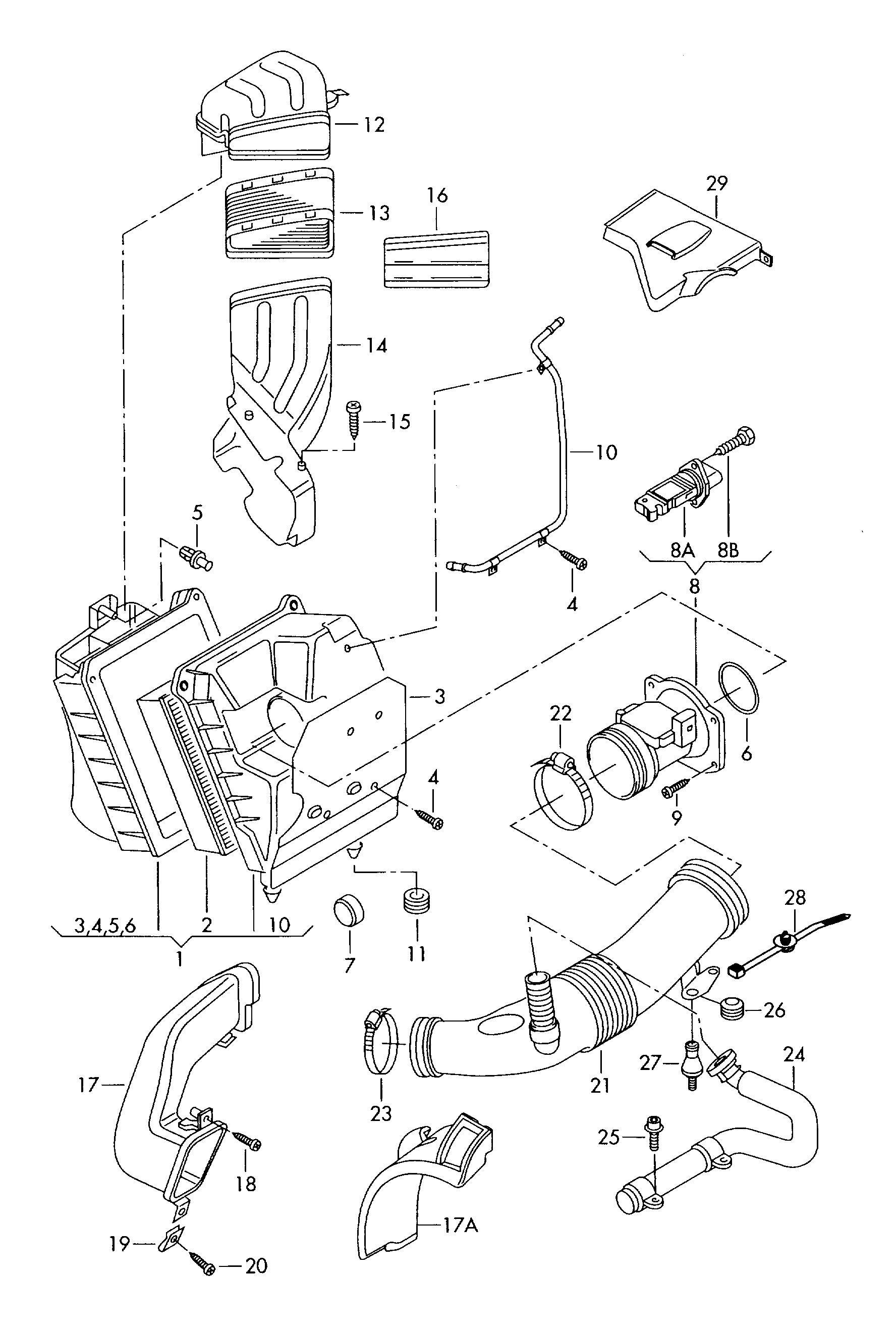 Seat 06B 133 471 A - Ilmamassamittari inparts.fi