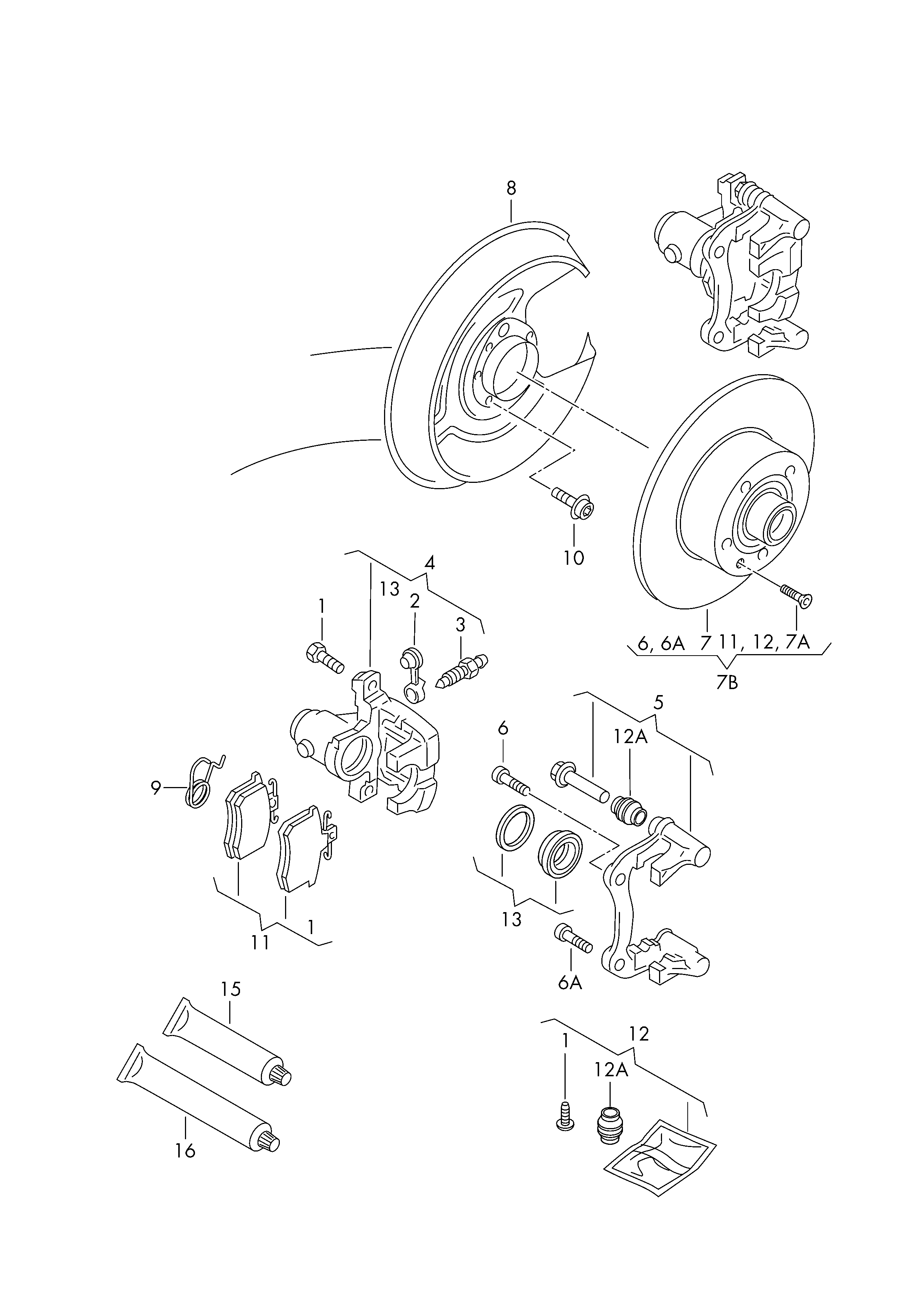 Skoda 8E0615425F - Ohjainhylsysarja, jarrusatula inparts.fi