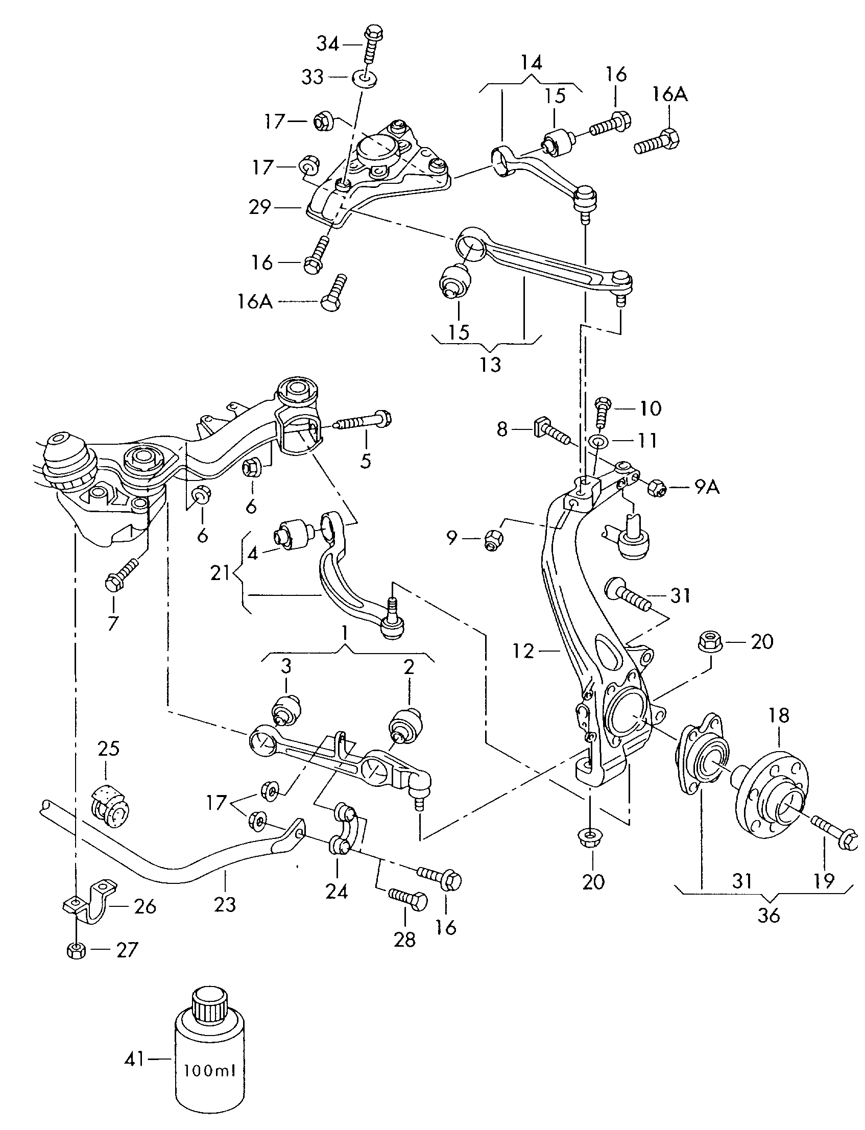 Seat 8E0 407 151 R - Tukivarsi, pyöräntuenta inparts.fi