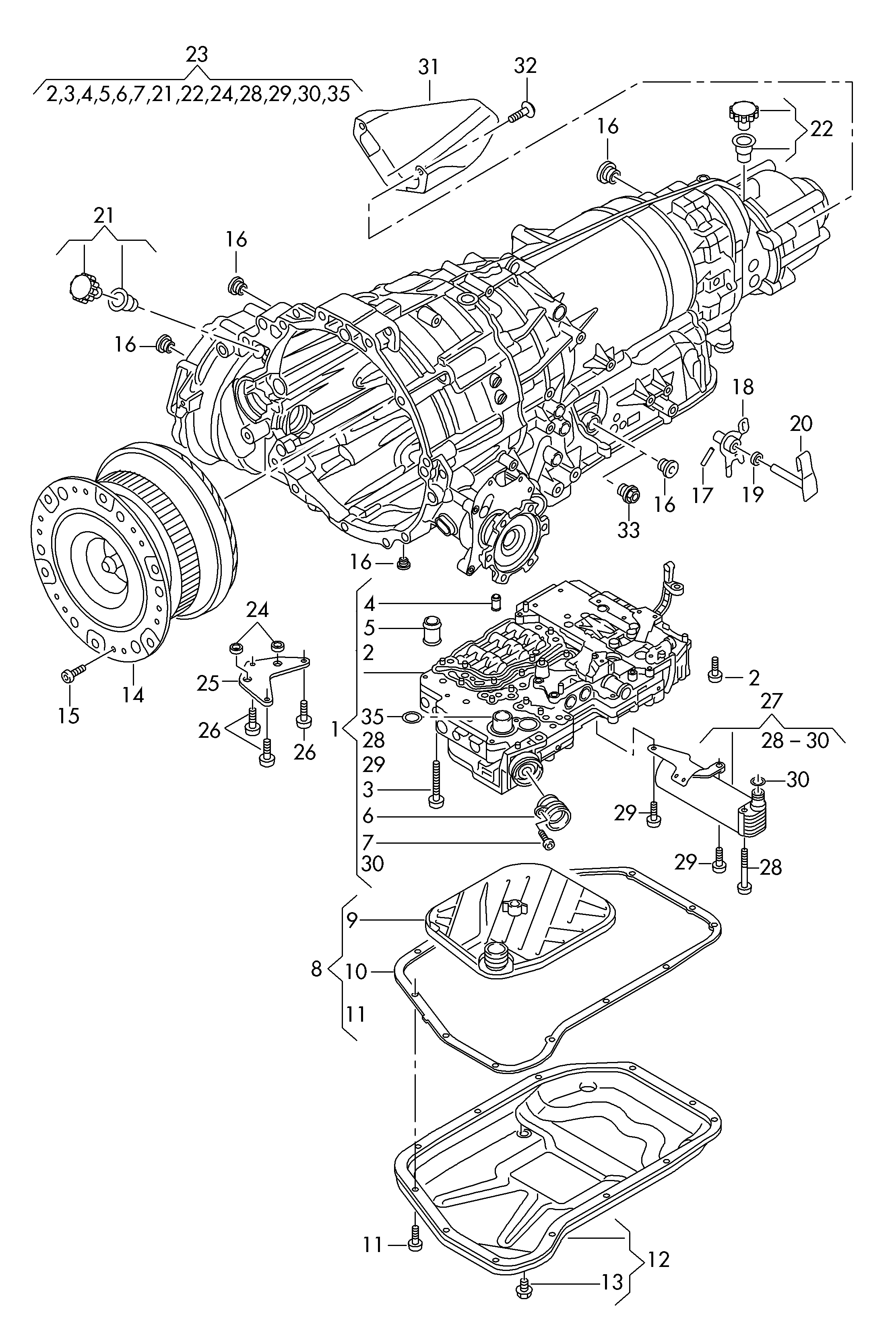 VAG 0BK 398 009 - Hydrauliikkasuodatin, automaattivaihteisto inparts.fi