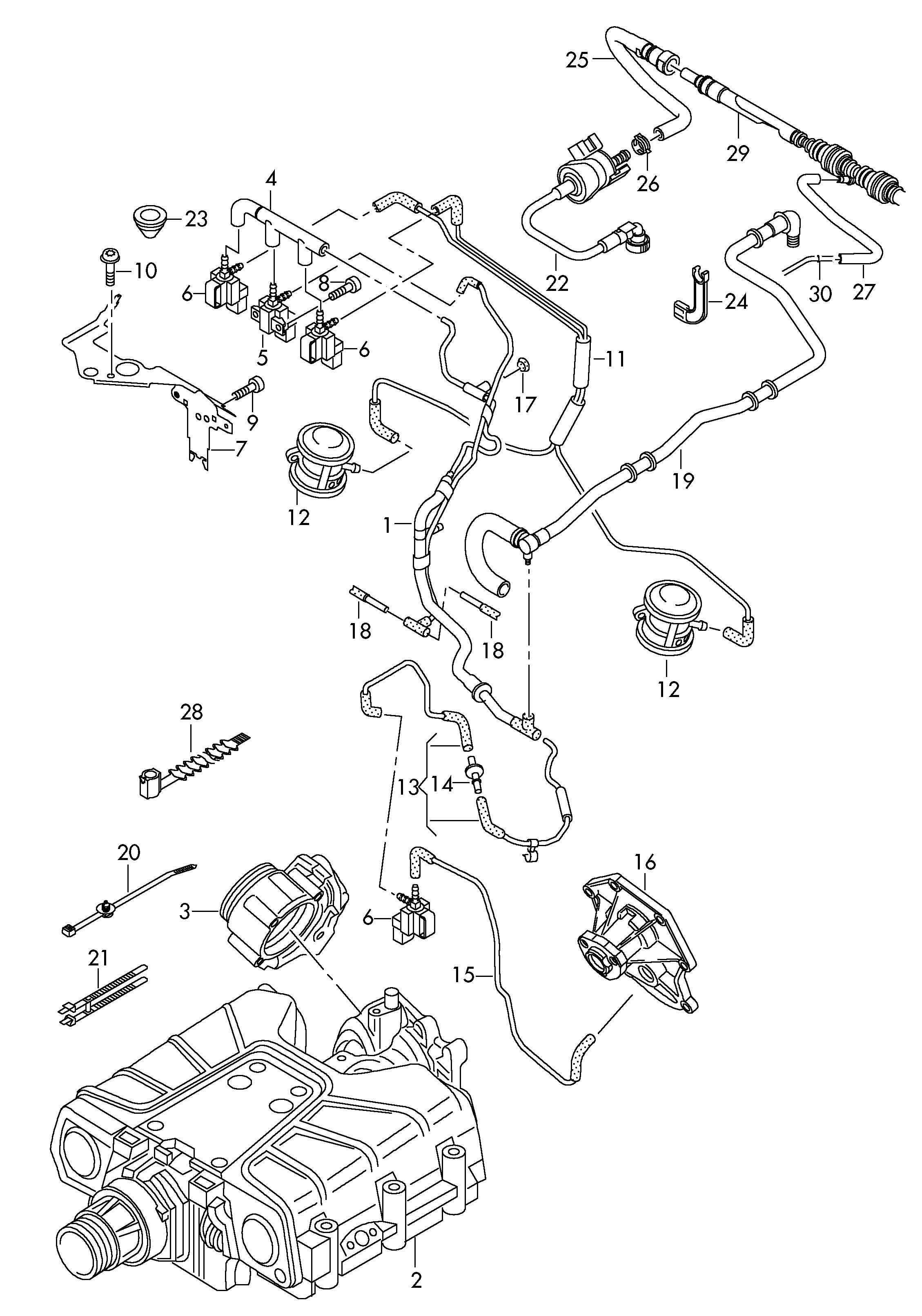 Skoda 06E 133 781 E - Alipainesäätöventtiili, pakokaasun uudelleenkierrätys inparts.fi