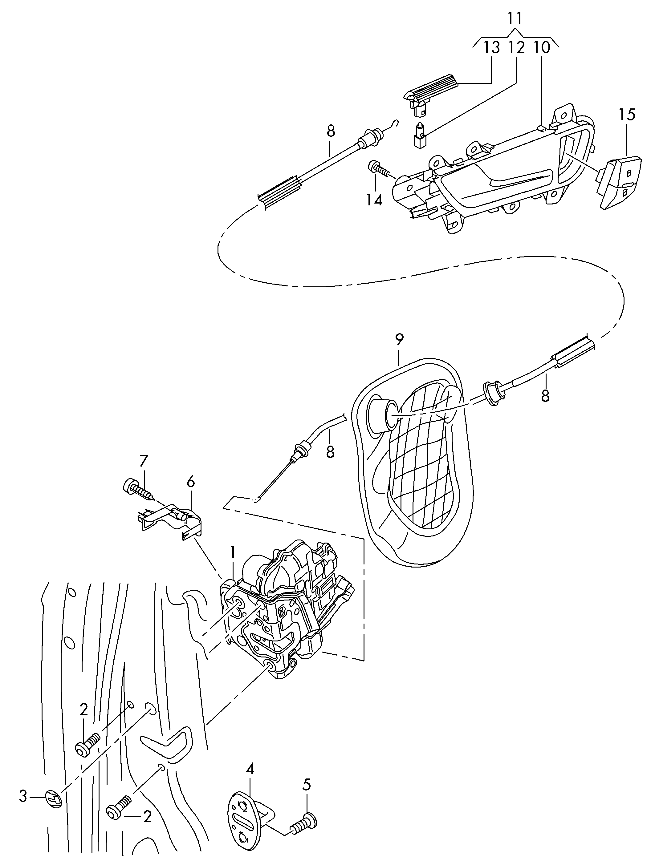 OEM 8J1837015C - Door lock inparts.fi