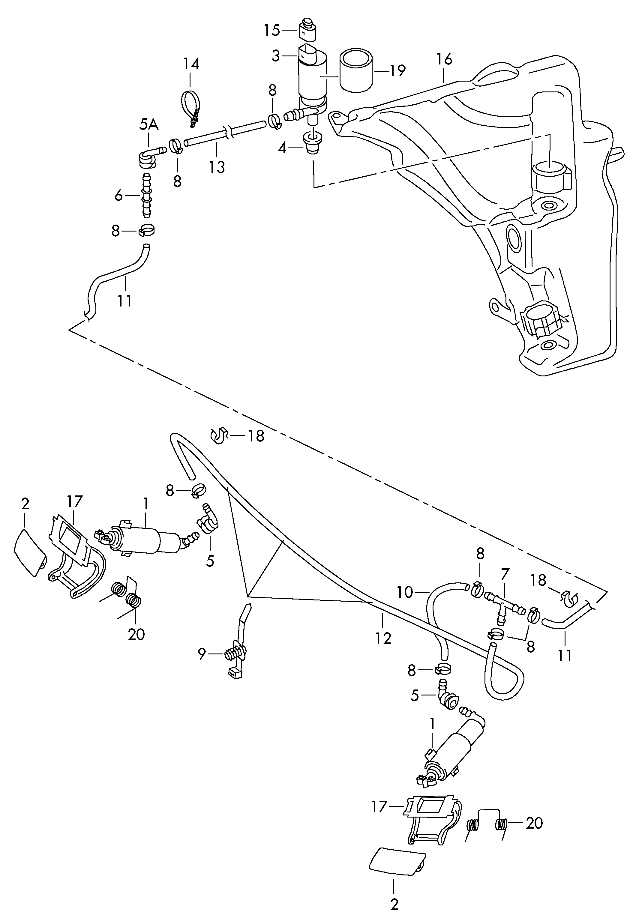 VAG 8T0955101B - Pesusuutin, ajovalo inparts.fi