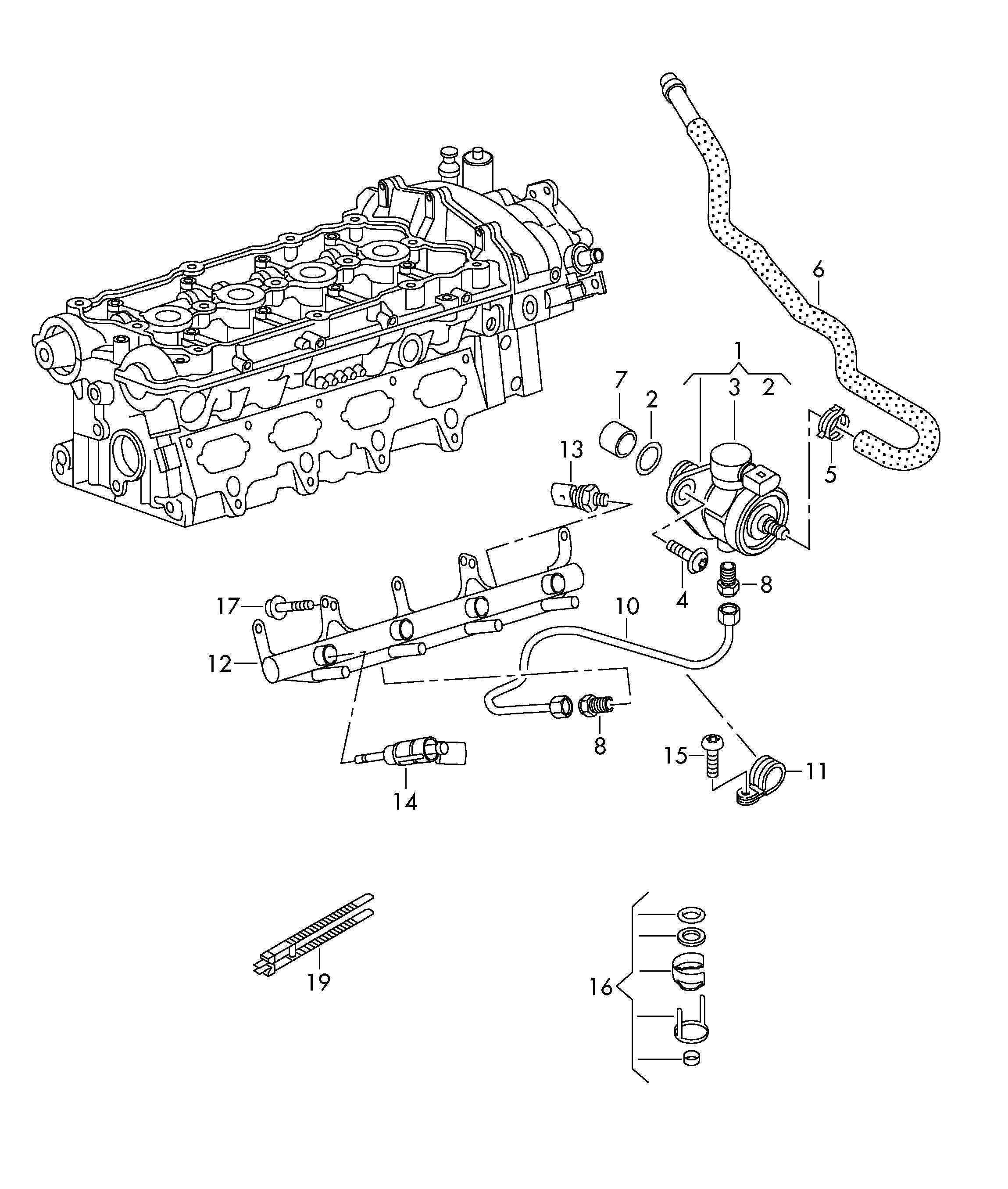 VW 06H 127 025 N - Korkeapainepumppu inparts.fi