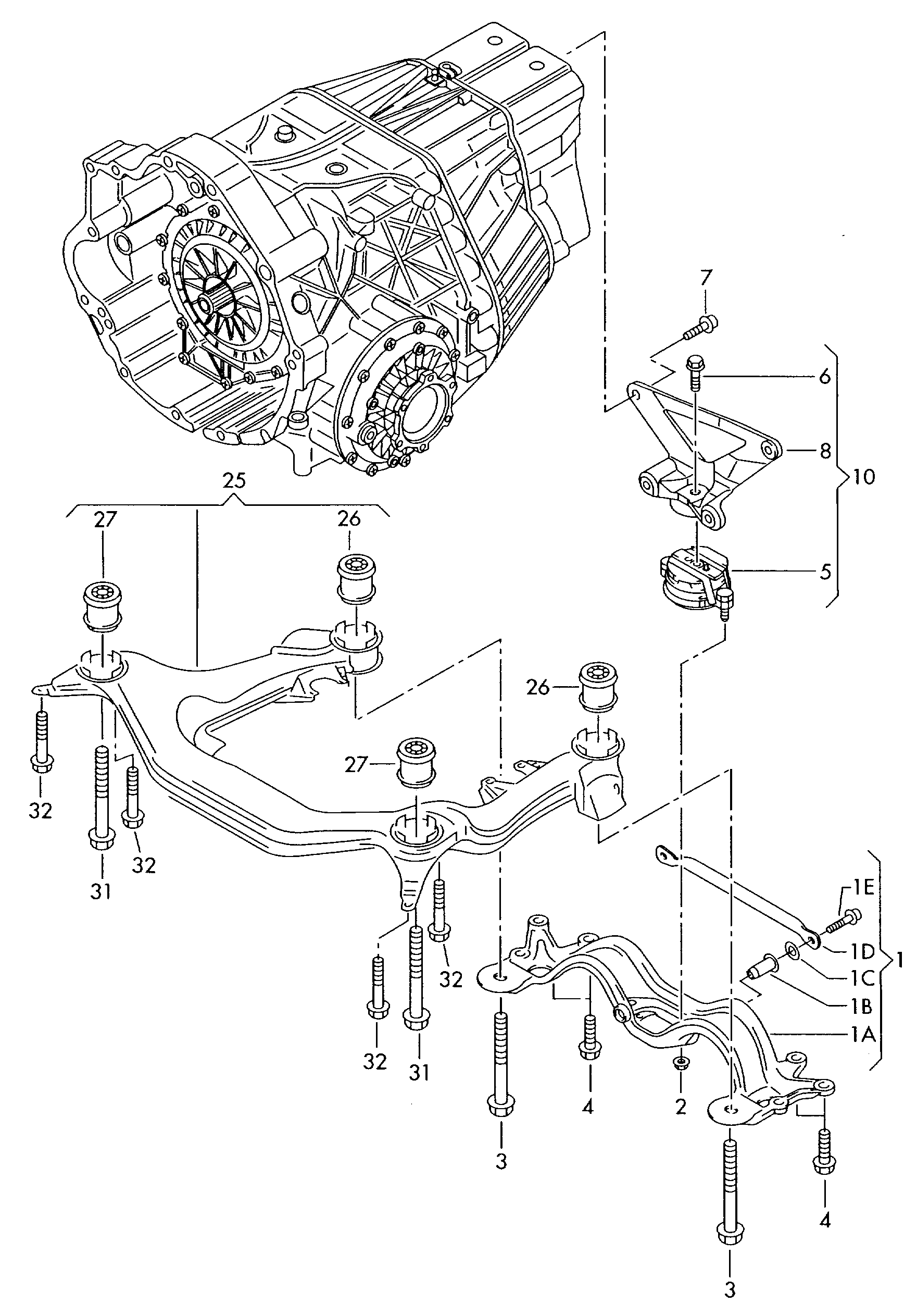 VAG 8E0 399 105 JE - Vaihteiston tuki, autom. inparts.fi