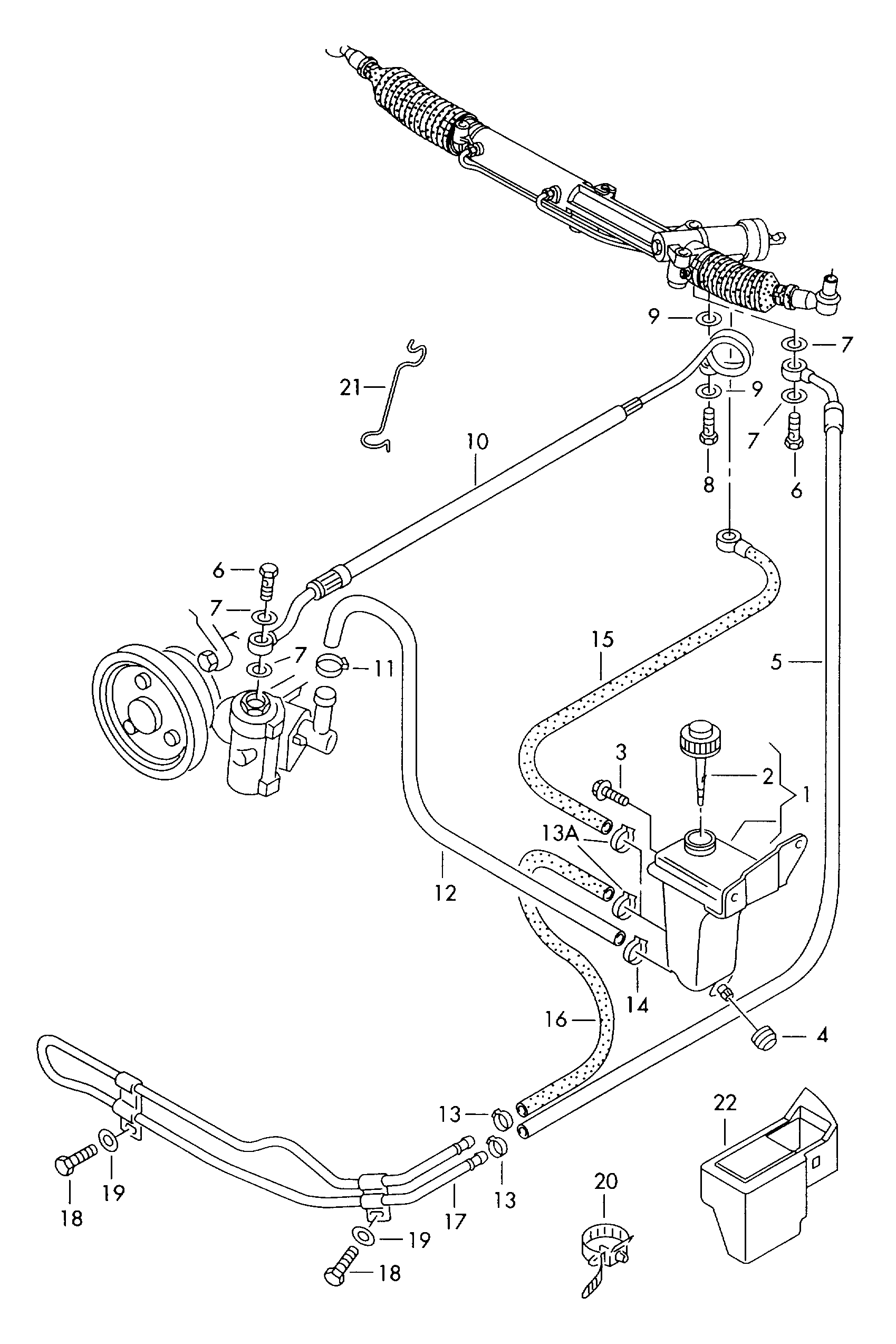 VW 8D0 422 371 H - Tasaussäiliö, servo-ohjaus inparts.fi