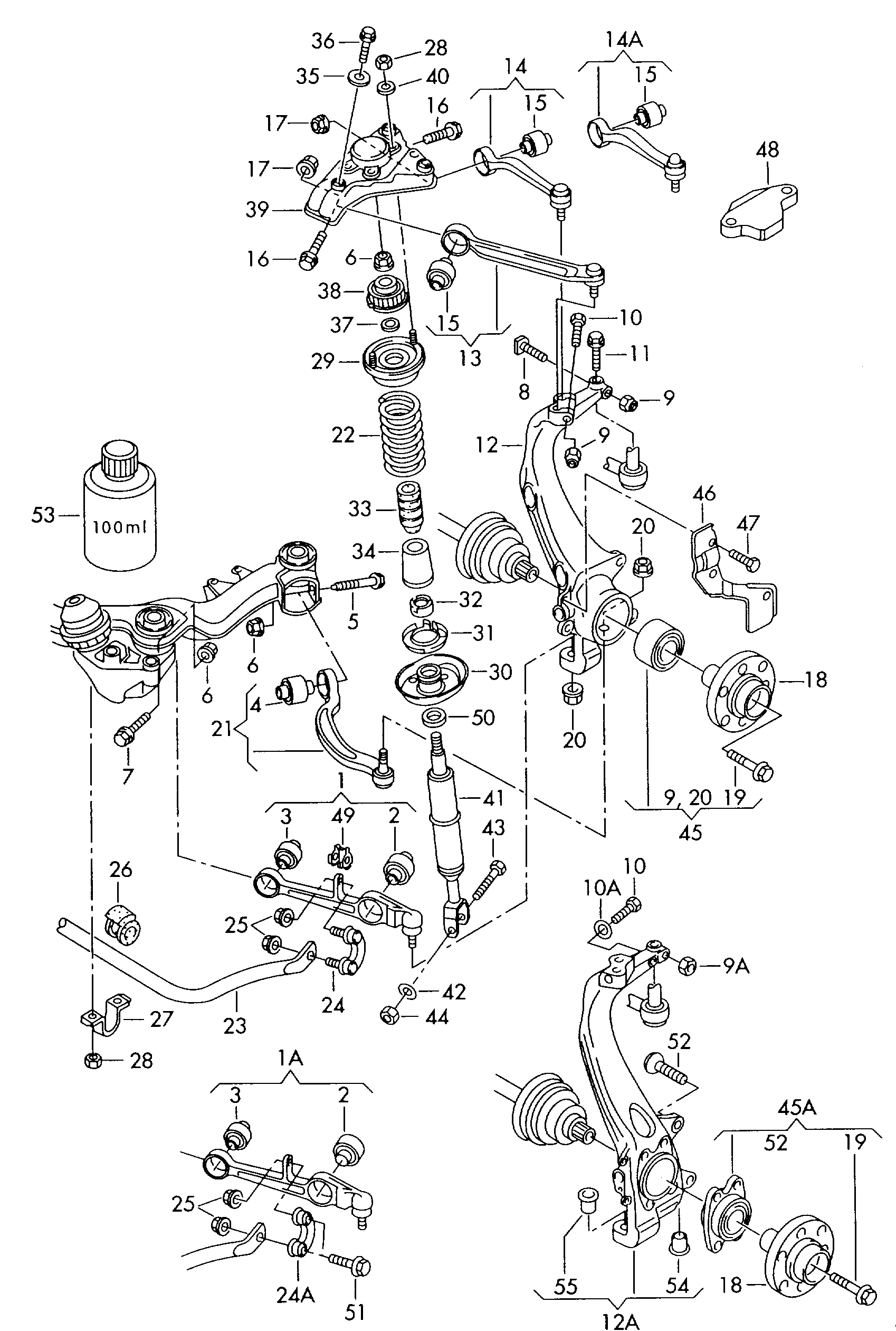 VW 8E0 407 693 AG - Korjaussarja, poikittaistukivarsi inparts.fi